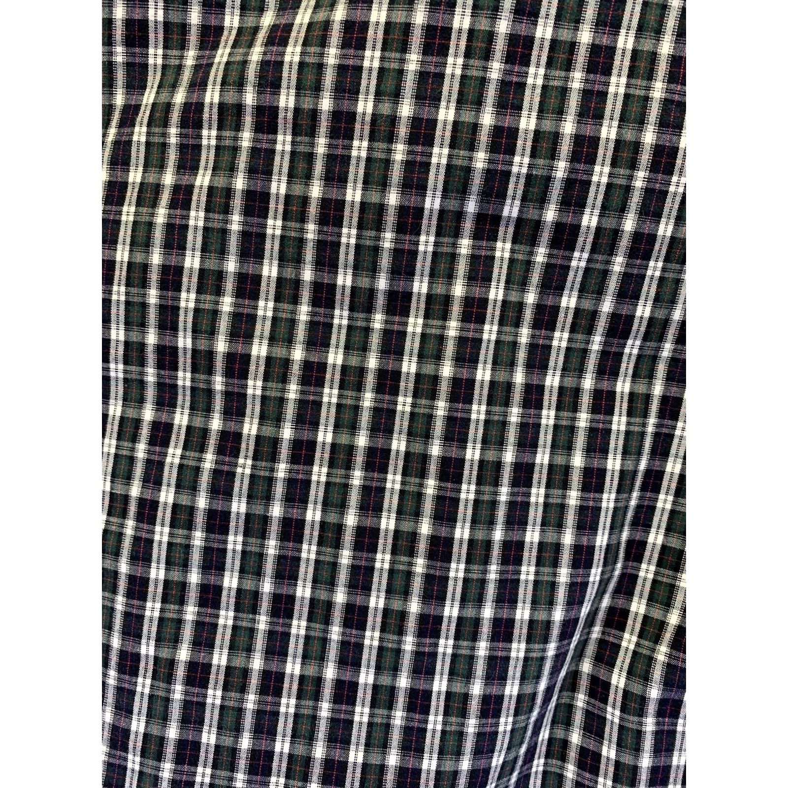 J.Crew J.CREW Button-Down Plaid Shirt Mens Cotton Long Sleeve XL Green/Blue Casual, Workwear, Classic, American Size US XL / EU 56 / 4 - 7 Thumbnail