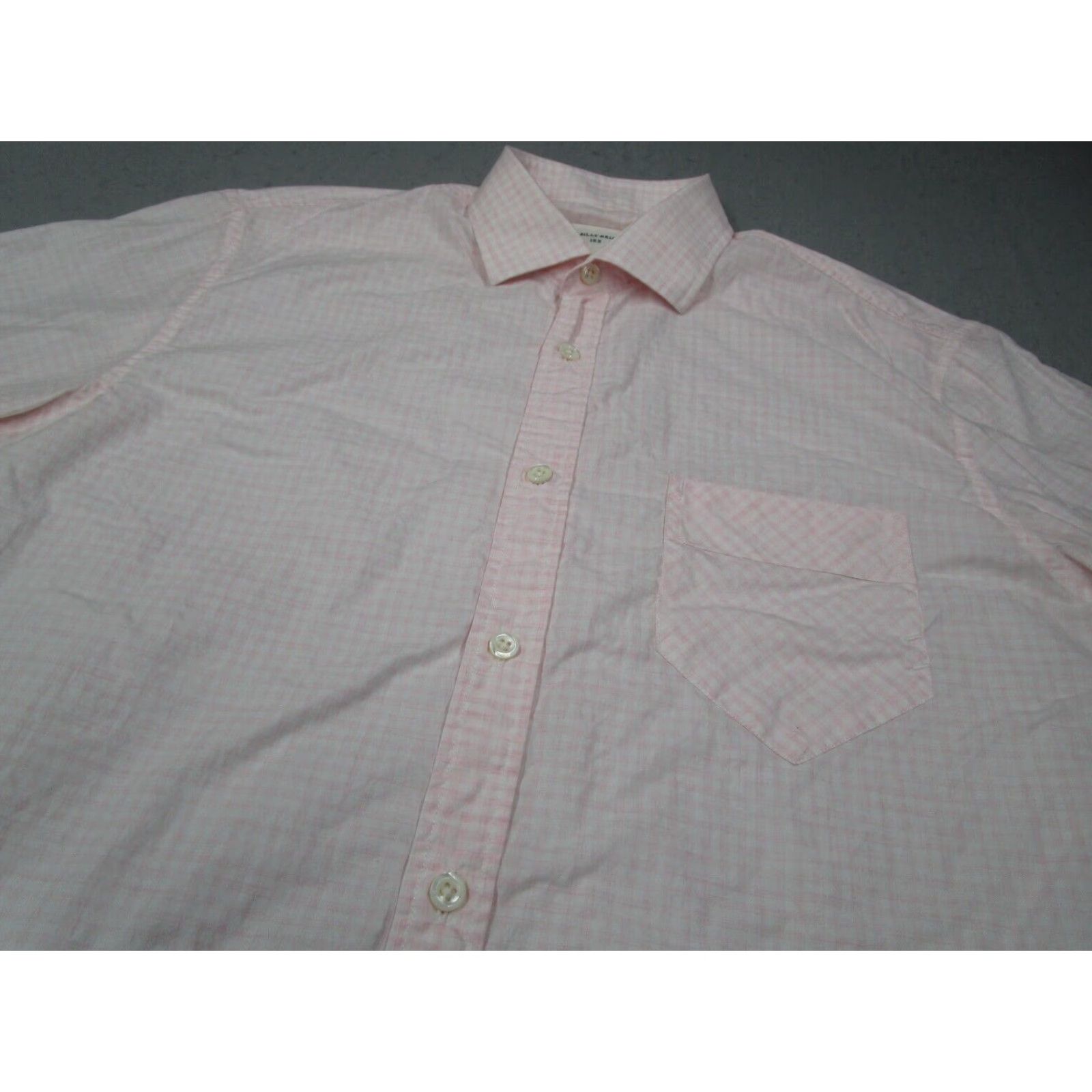 Billy Reid Billy Reid Shirt Mens 15.5 Pink Check Button-Up Long Sleeve Workwear Made in Italy Size US M / EU 48-50 / 2 - 2 Thumbnail