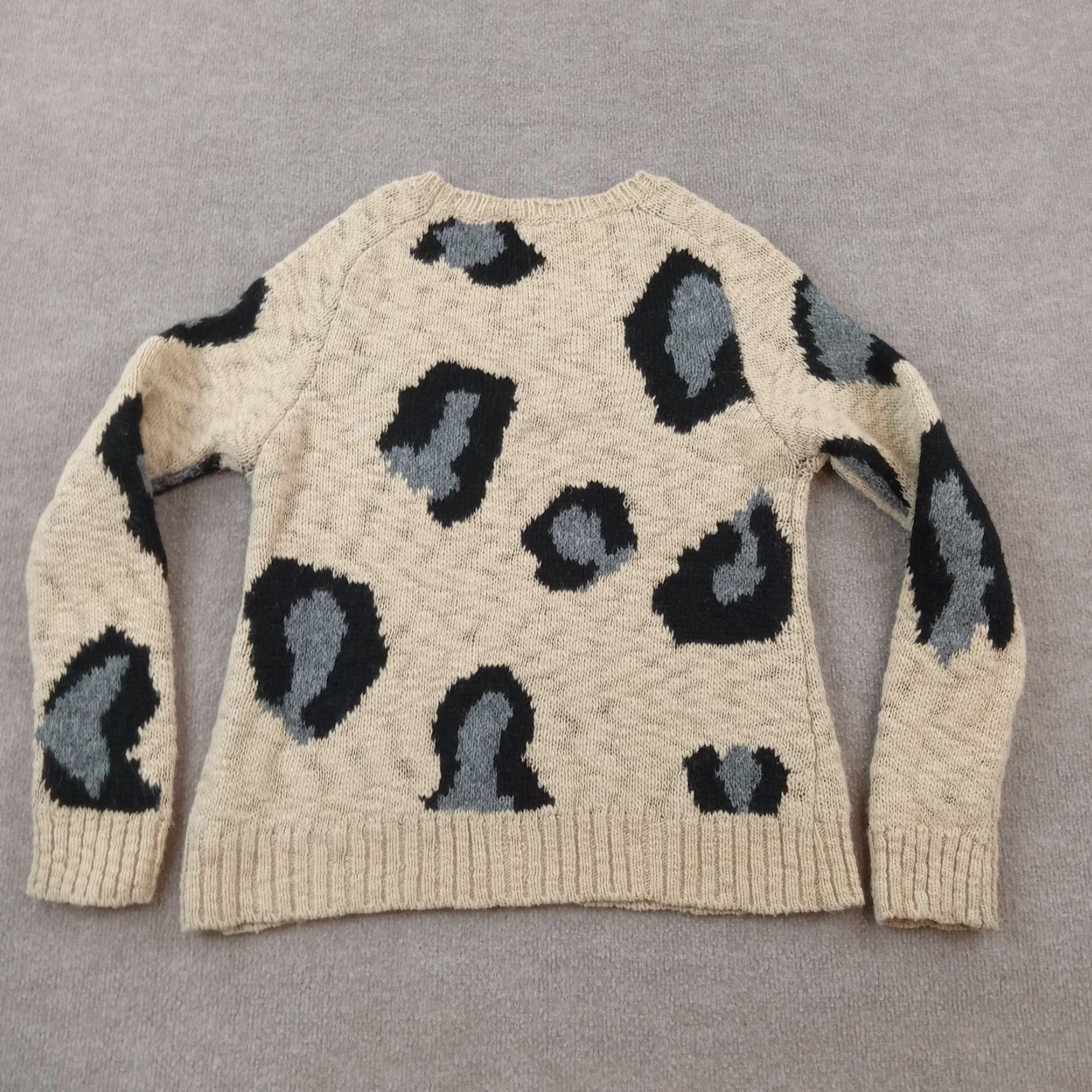 Anthropologie Anthropologie Women Medium Sweater Beige Cheetah Print Pullover Size M / US 6-8 / IT 42-44 - 7 Thumbnail