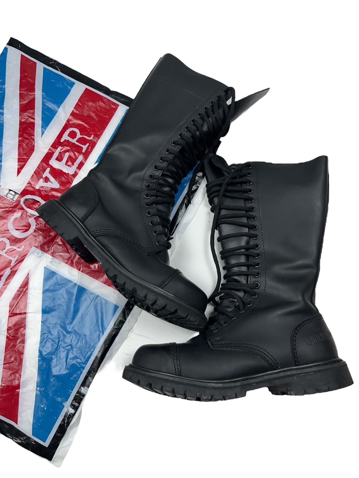 Undercover Vintage Undercover 20 Eye High Leather Combat Boot Steel Toe Size US 9 / EU 42 - 1 Thumbnail
