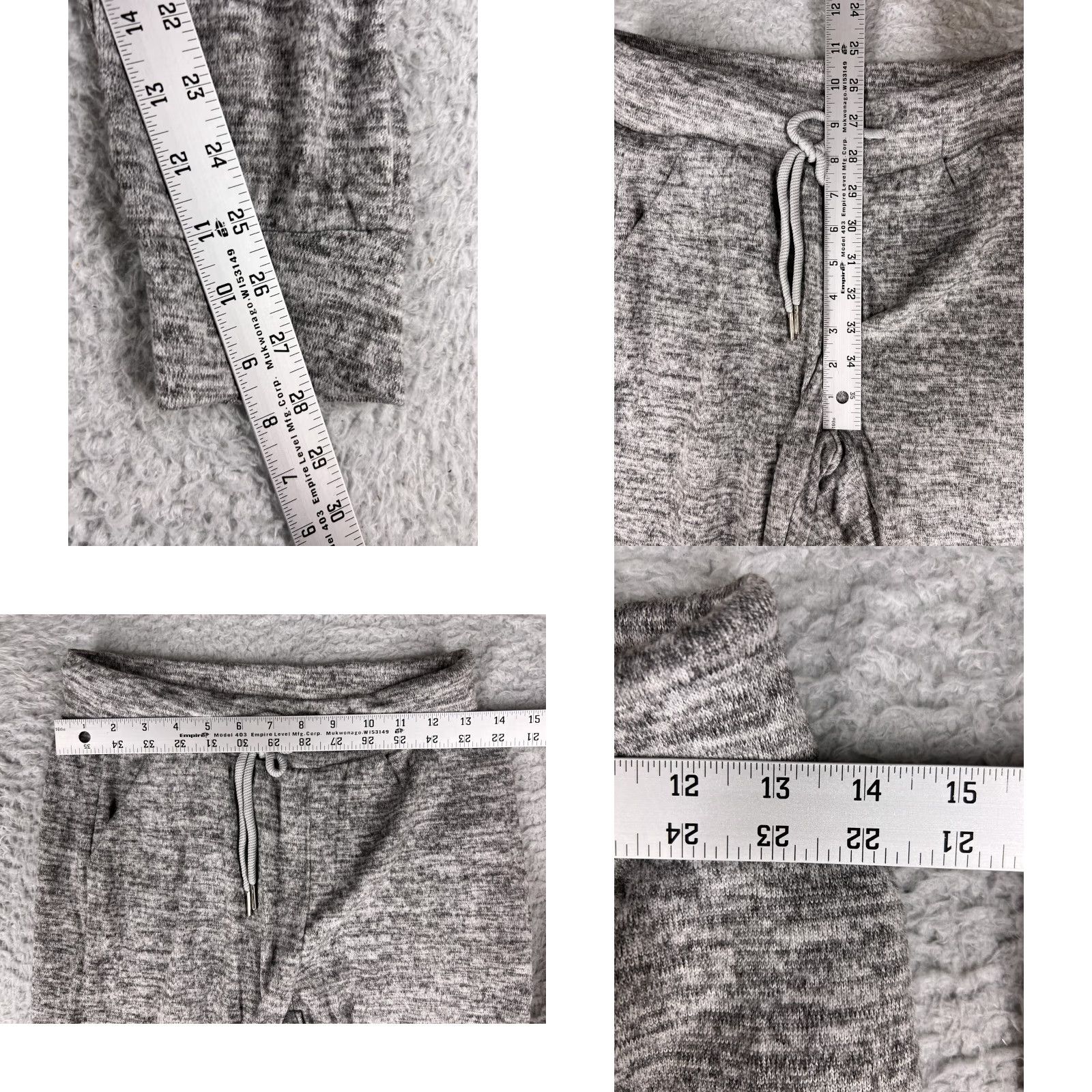 Vintage Clam Digs Womens Joggers Pants Knit Cotton Gray 28 Inseam Small Heather Drawstring Pockets Activewear Casual Womens Medium? Size 28" / US 6 / IT 42 - 8 Thumbnail