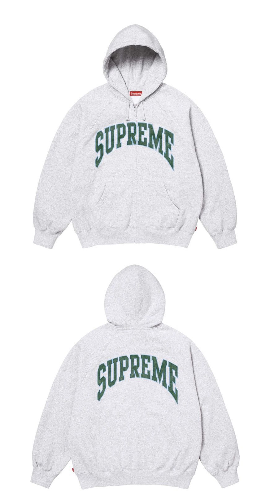 Supreme Cracked Raglan Zip Up Hooded Sweatshirt Size US XL / EU 56 / 4 - 1 Thumbnail
