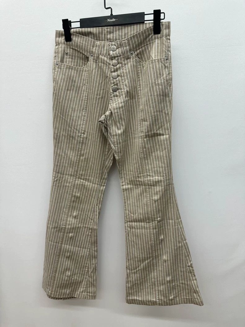 Tornado Mart Tornado mart size s Striped button bell bottoms pants 2504 Size US 28 / EU 44 - 1 Thumbnail
