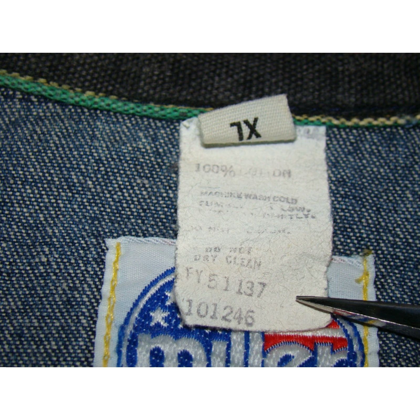 Vintage Vtg Miller Western Wear Denim Shirt Mens XL Striped Shoulder Bib Button-Up Size US XL / EU 56 / 4 - 7 Thumbnail
