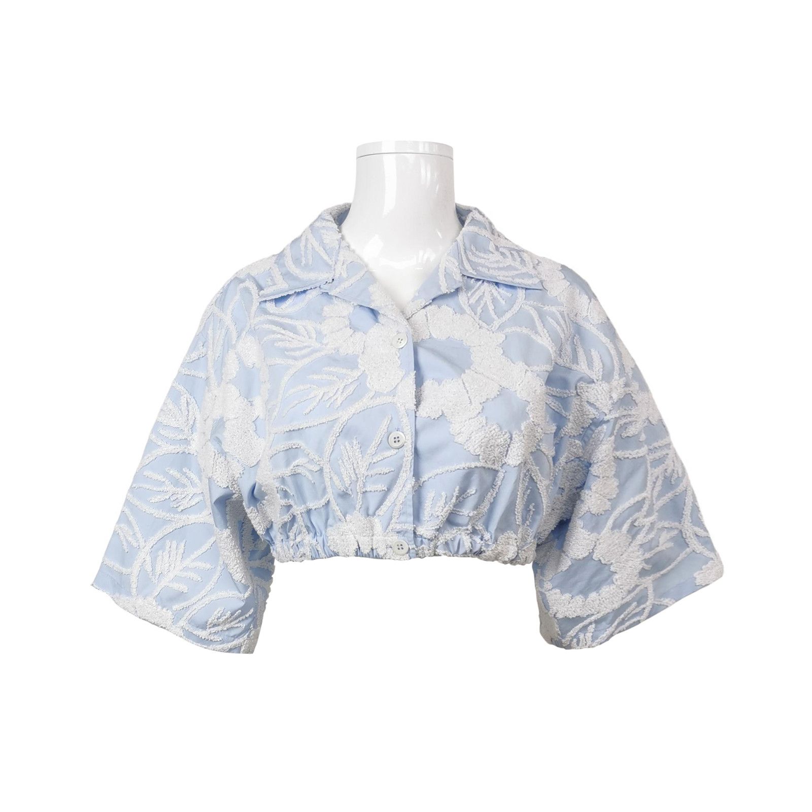 Prada Prada Floral Embroidery Button Up Shirt Size 42 Size M / US 6-8 / IT 42-44 - 1 Thumbnail