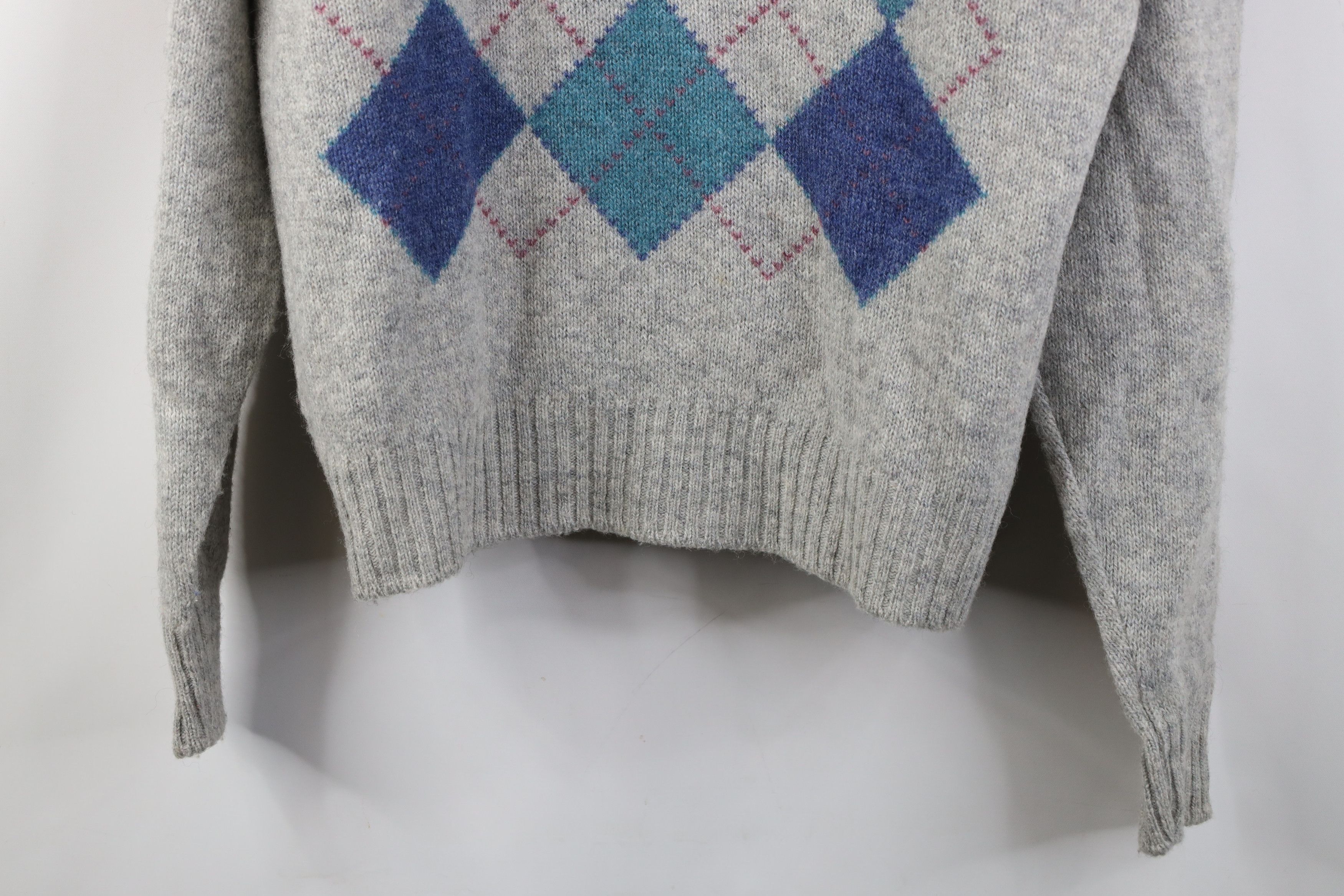 Vintage Vintage 70s Streetwear Knit Argyle Diamond Sweater USA Size US M / EU 48-50 / 2 - 3 Thumbnail