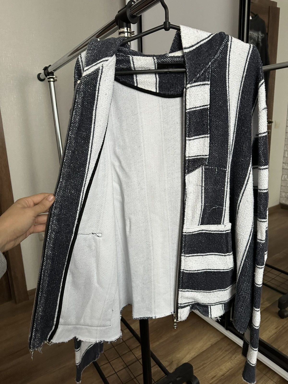 Amiri Amiri Baja Zip Hoodie Striped Size US L / EU 52-54 / 3 - 9 Thumbnail