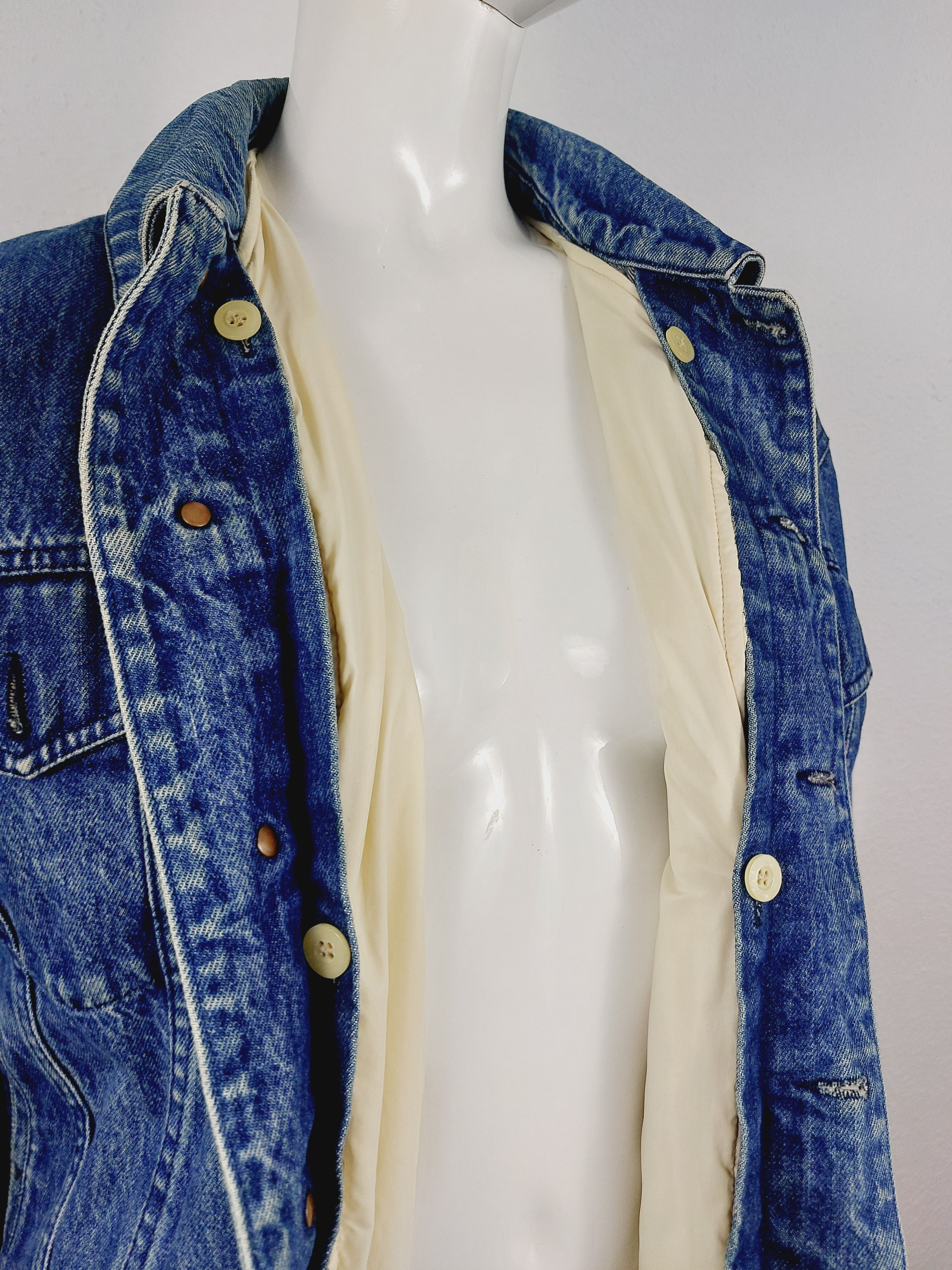 Moschino Moschino Jeans Handle With Care Denim Liner Jacket Size US M / EU 48-50 / 2 - 14 Thumbnail