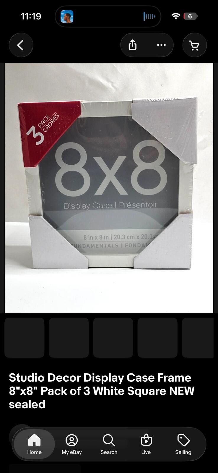 Other Studio Decor Display Case Frame 8"x8" Pack of 3 White Square Size ONE SIZE - 1 Preview