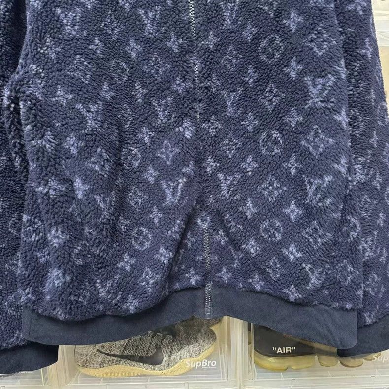 Louis Vuitton LV Deep Blue Teddy Jacket Size XL -2505 Size US XL / EU 56 / 4 - 4 Thumbnail