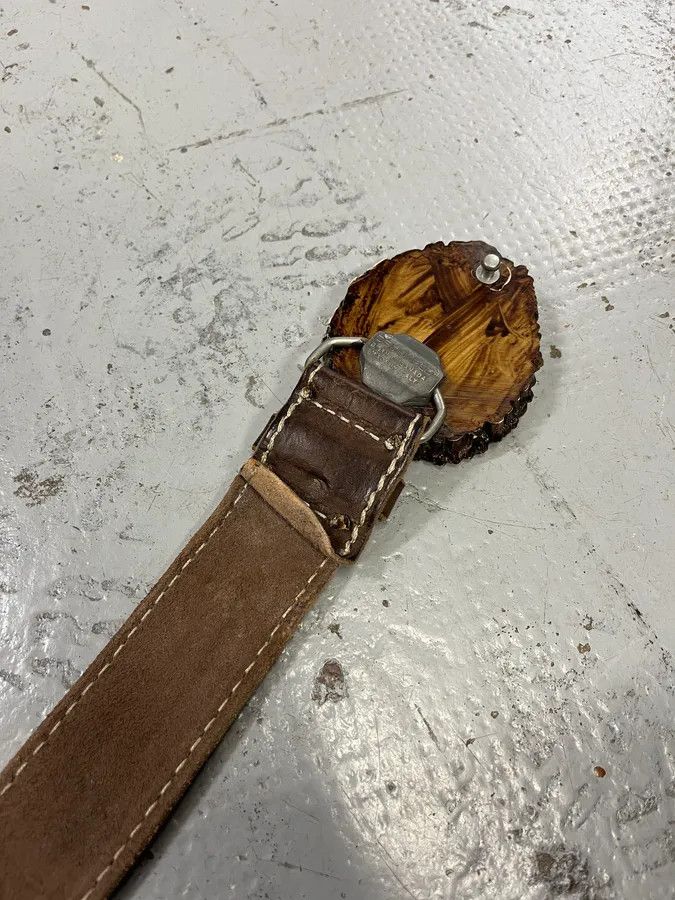 Dsquared2 2000s Dsquared2 Trunk Wood Buckle Brown Leather Belt Size ONE SIZE - 7 Thumbnail