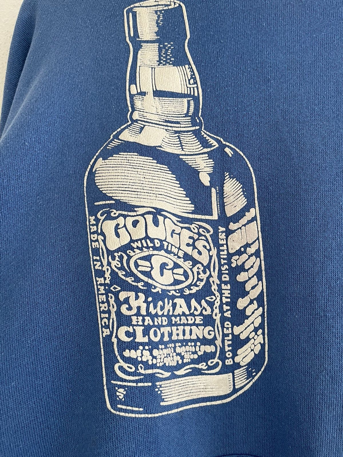 Vintage Vintage Gouge Clothing Whiskey Kickass Hoodie Size US XL / EU 56 / 4 - 3 Thumbnail