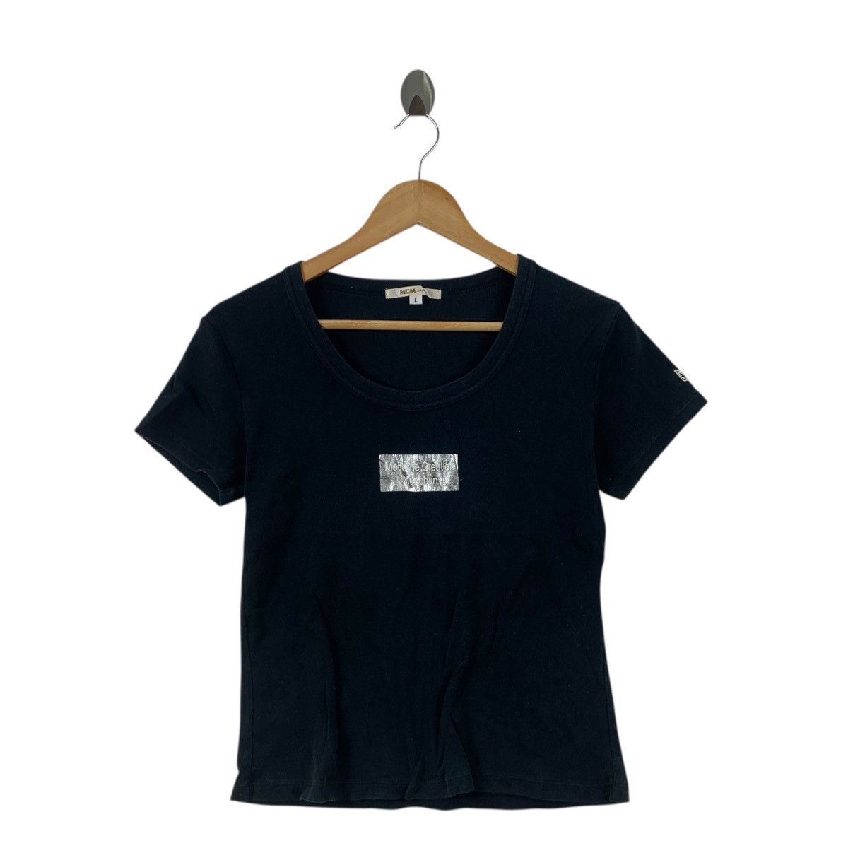 MCM Vintage MCM LEGERE Modern Creation Munich Box Logo Tee Size L / US 10 / IT 46 - 4 Thumbnail