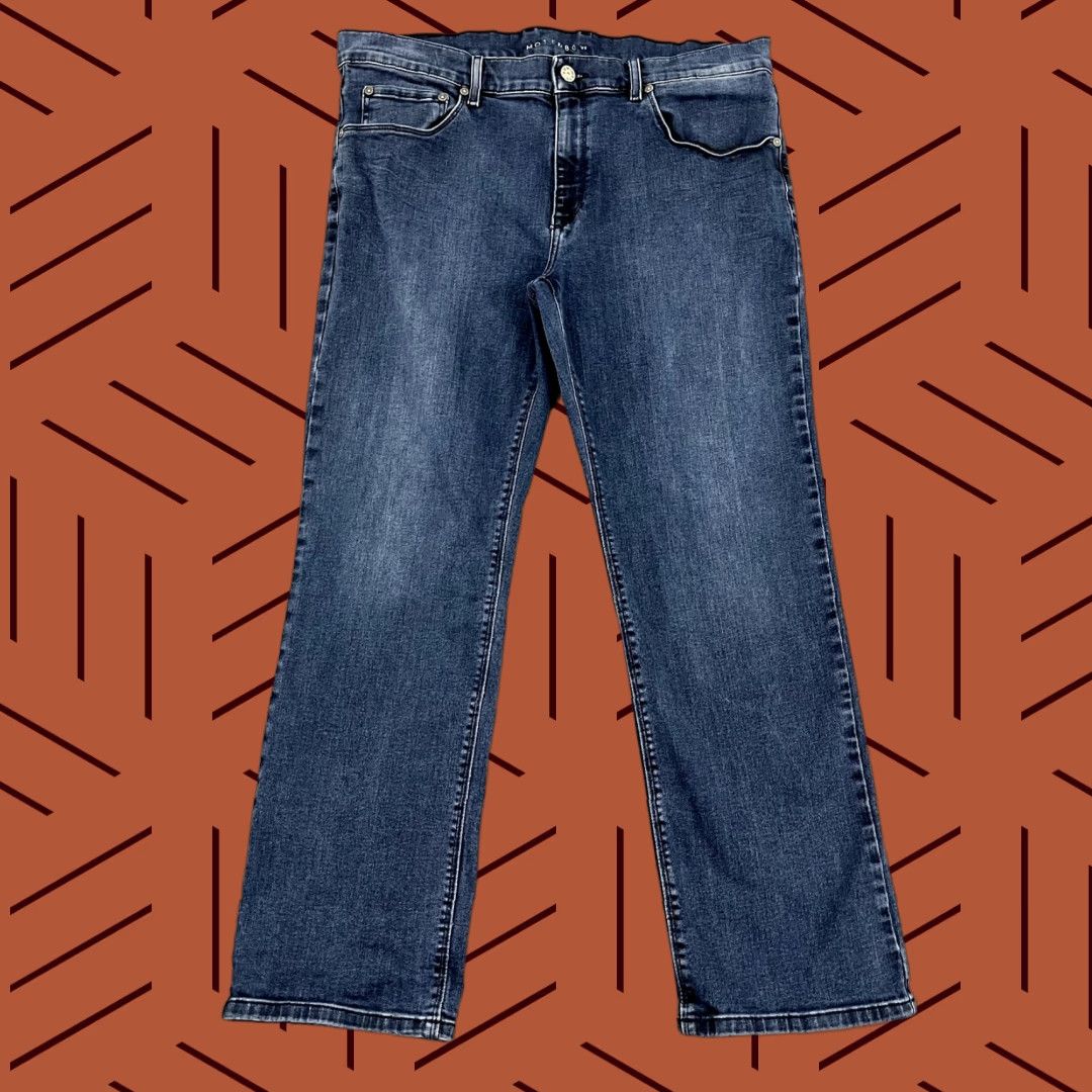 Mott & Bow Mott & Bow Jeans Mens 36 x 29 Straight Medium Blue Denim Stretch Casual Denim Jeans Casual Size US 36 / EU 52 - 1 Thumbnail