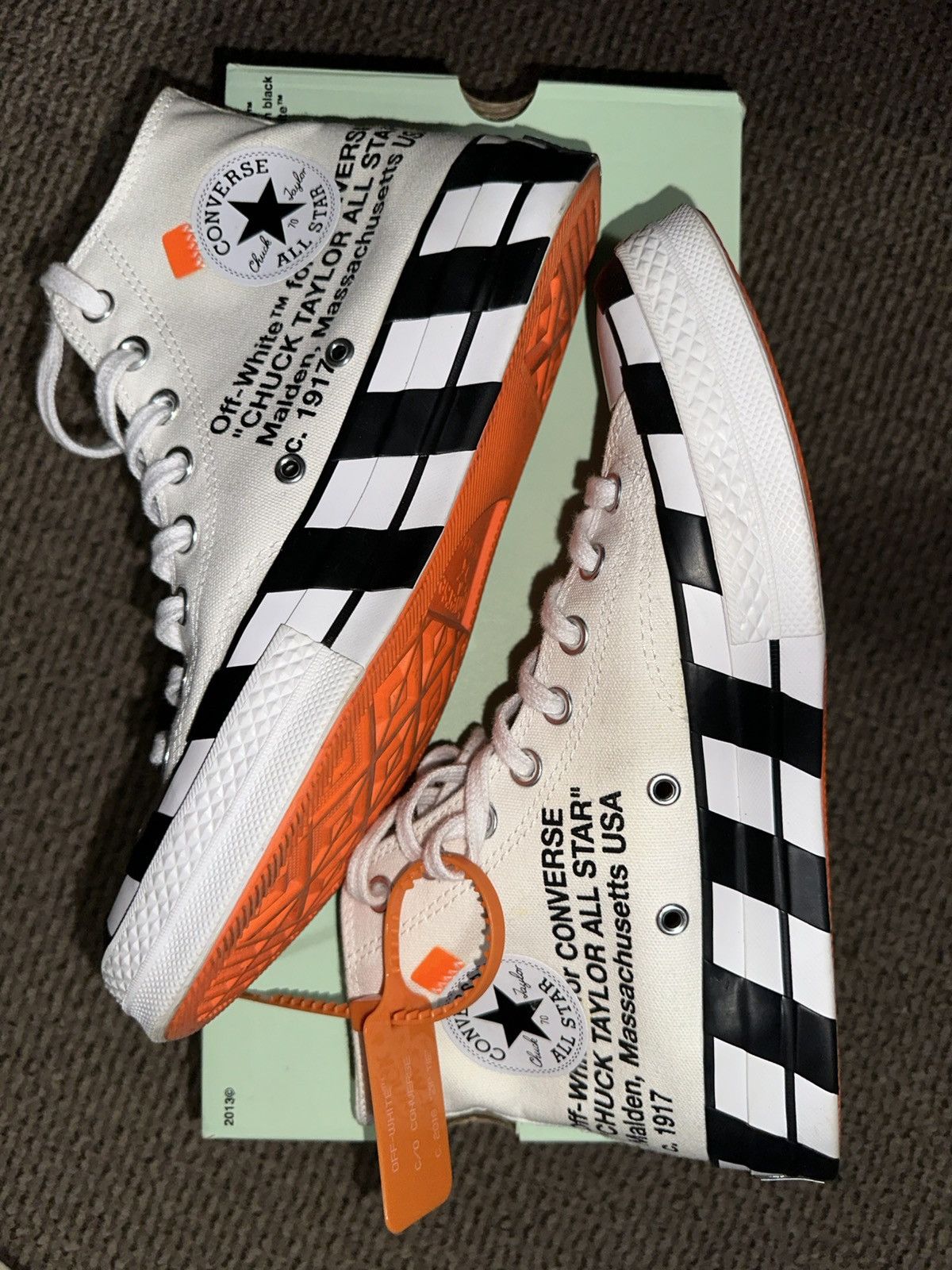Converse × Nike × Off-White Converse Chuck Taylor All Star 70 Hi Size US 7.5 / EU 40-41 - 4 Thumbnail