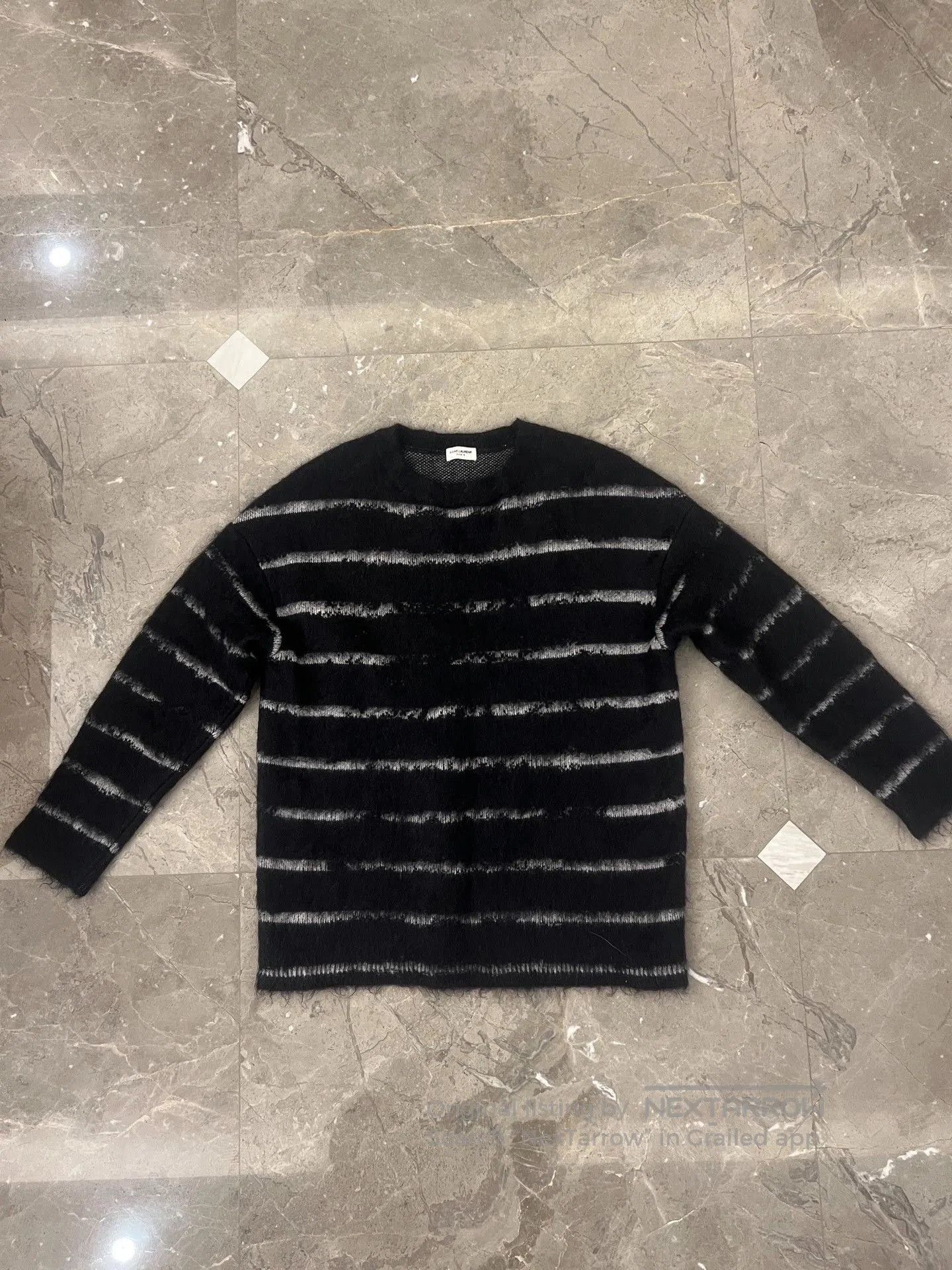 Saint Laurent Paris Saint Laurent Striped Mohair Sweater. Size US M / EU 48-50 / 2 - 1 Thumbnail