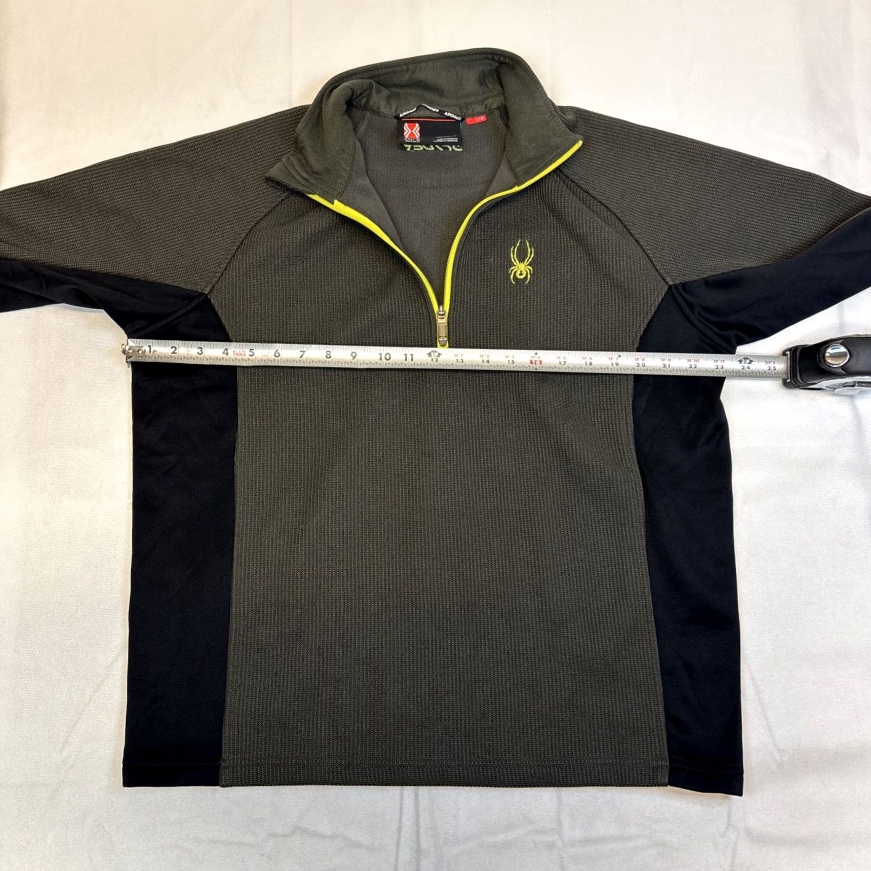 Spyder Spyder Core Quarter Zip Ribbed Fleece Lined Pullover Sweater Men Large Logo Green L Size US L / EU 52-54 / 3 - 4 Thumbnail
