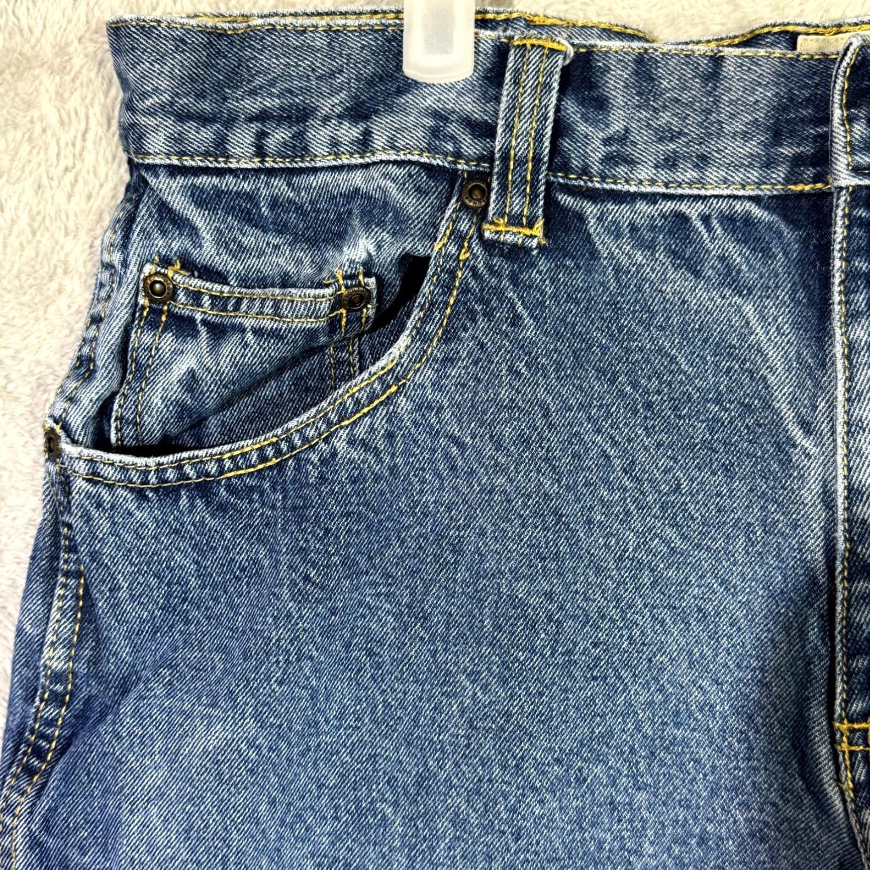 Denime RedHead Jeans Men 36x30 Straight Leg Blue Denim Stone Wash 100% Cotton Jeans Mens Regular Size US 36 / EU 52 - 4 Thumbnail