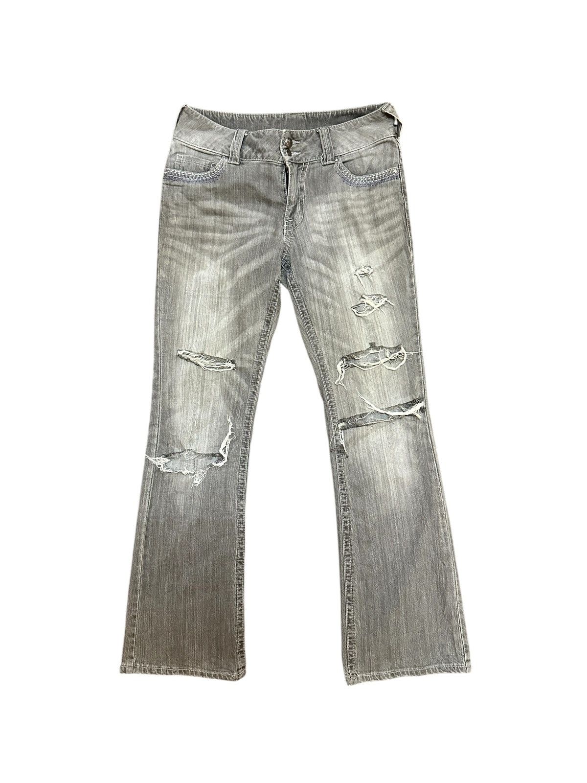 Japanese Brand japanese brand baggy pants distress Size US 33 - 2 Thumbnail