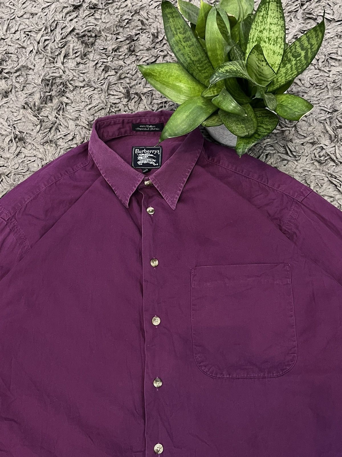 Purple burberry best sale button up