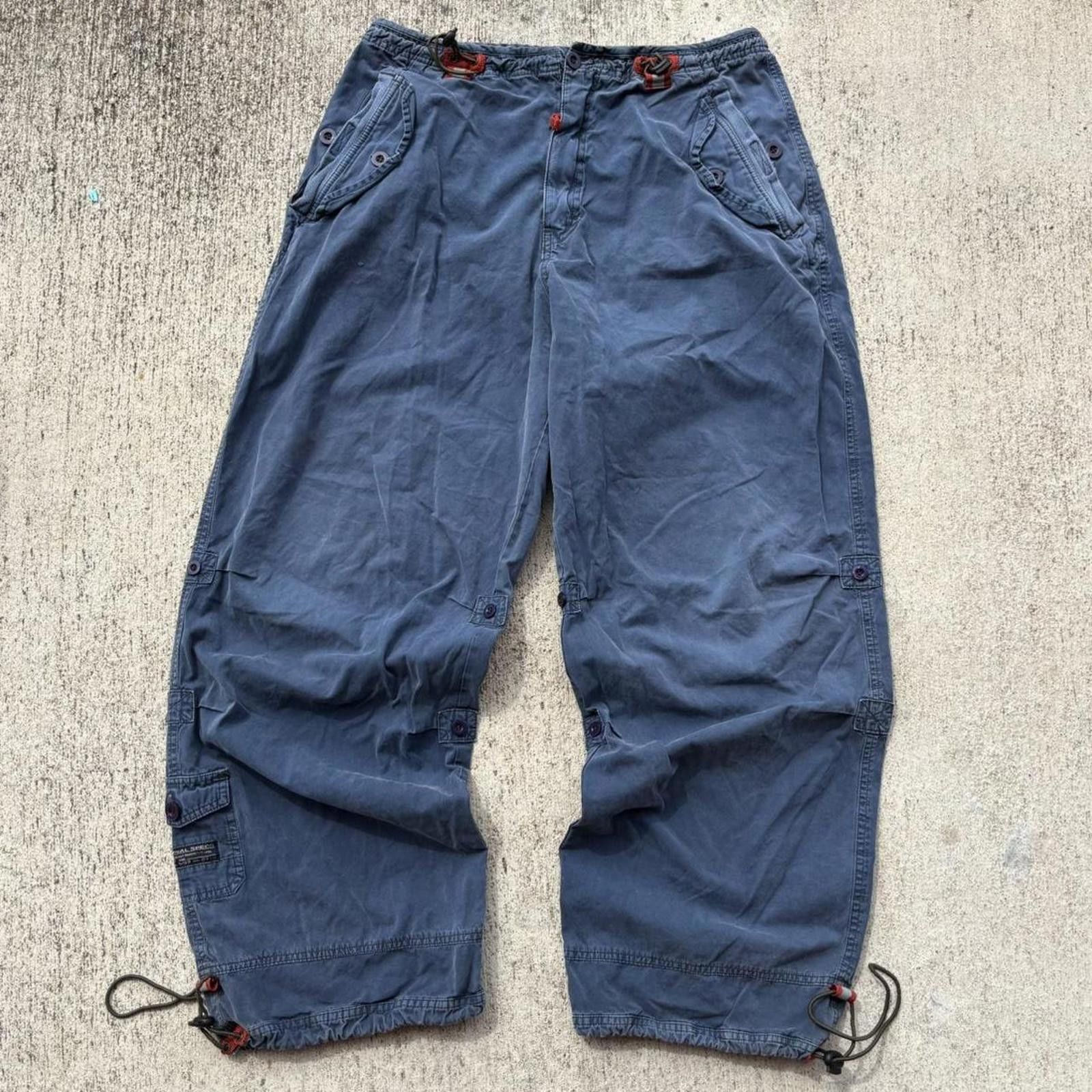 Vintage Y2K Blue Baggy Rave Pants