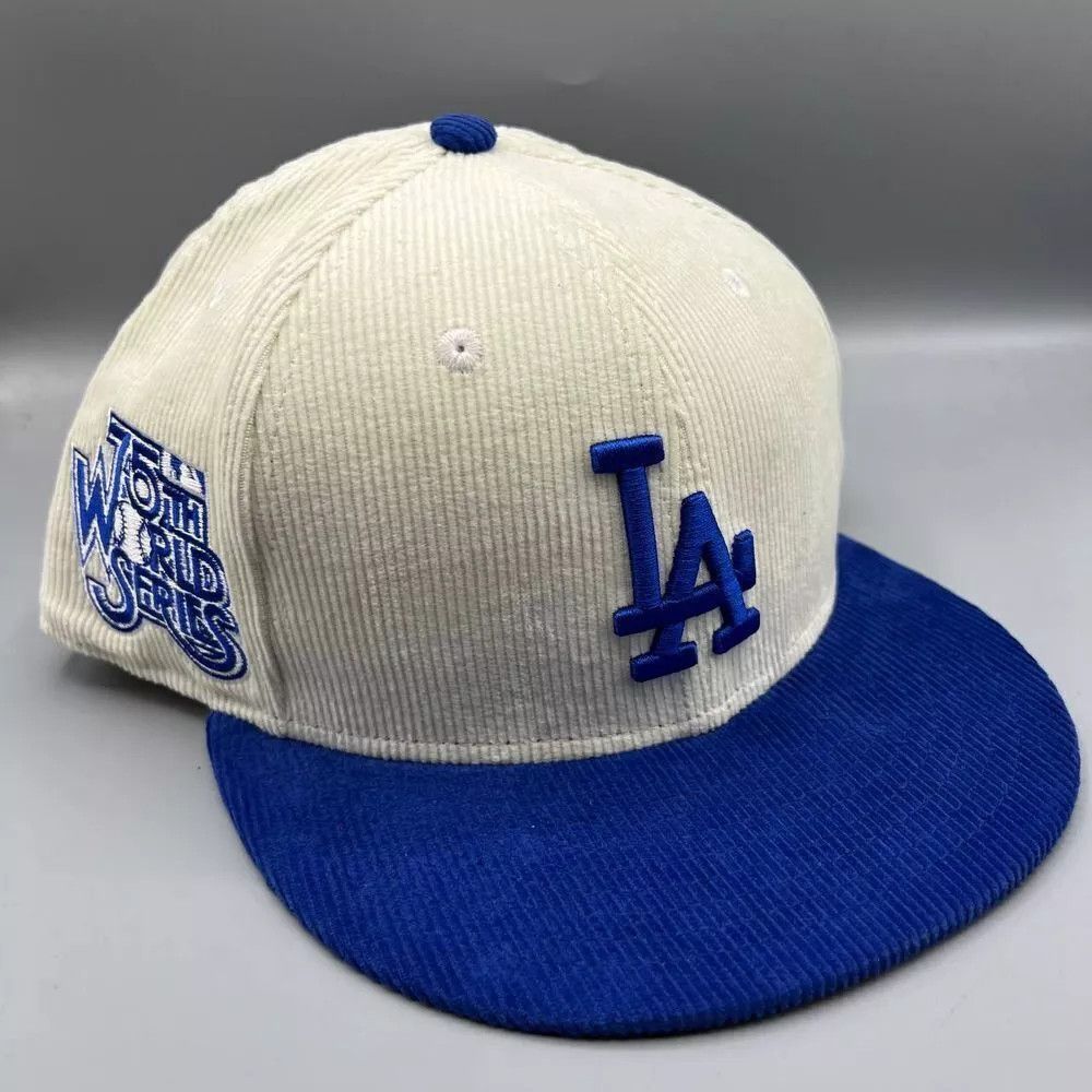 New Era Los Angeles LA Dodgers Hat Men 7 5/8 Corduroy Fitted Cap New Size ONE SIZE - 1 Thumbnail