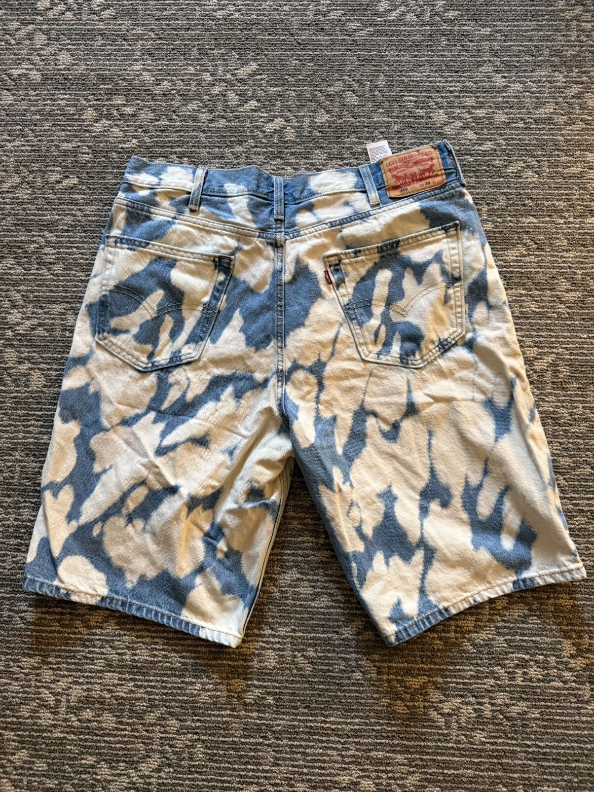 Levi's Levi 469 Bleached Denim Shorts Size US 38 / EU 54 - 2 Thumbnail