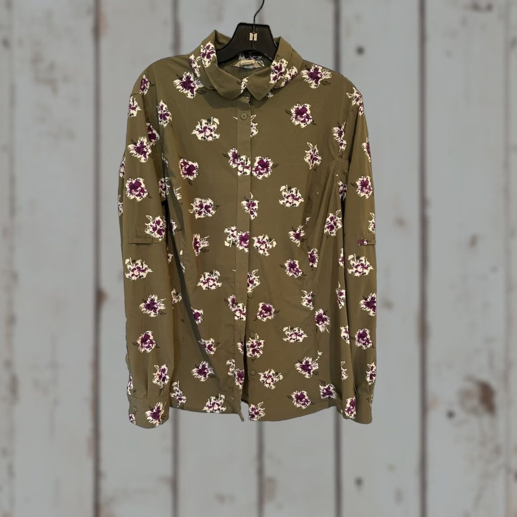 Duluth Trading Company Duluth Trading Co. Sidewinder Nylon Spandex Floral Printed Gardening Shirt XL Women Long Sleeve Button-Up Multicolor Floral Size XL / US 12-14 / IT 48-50 - 1 Thumbnail