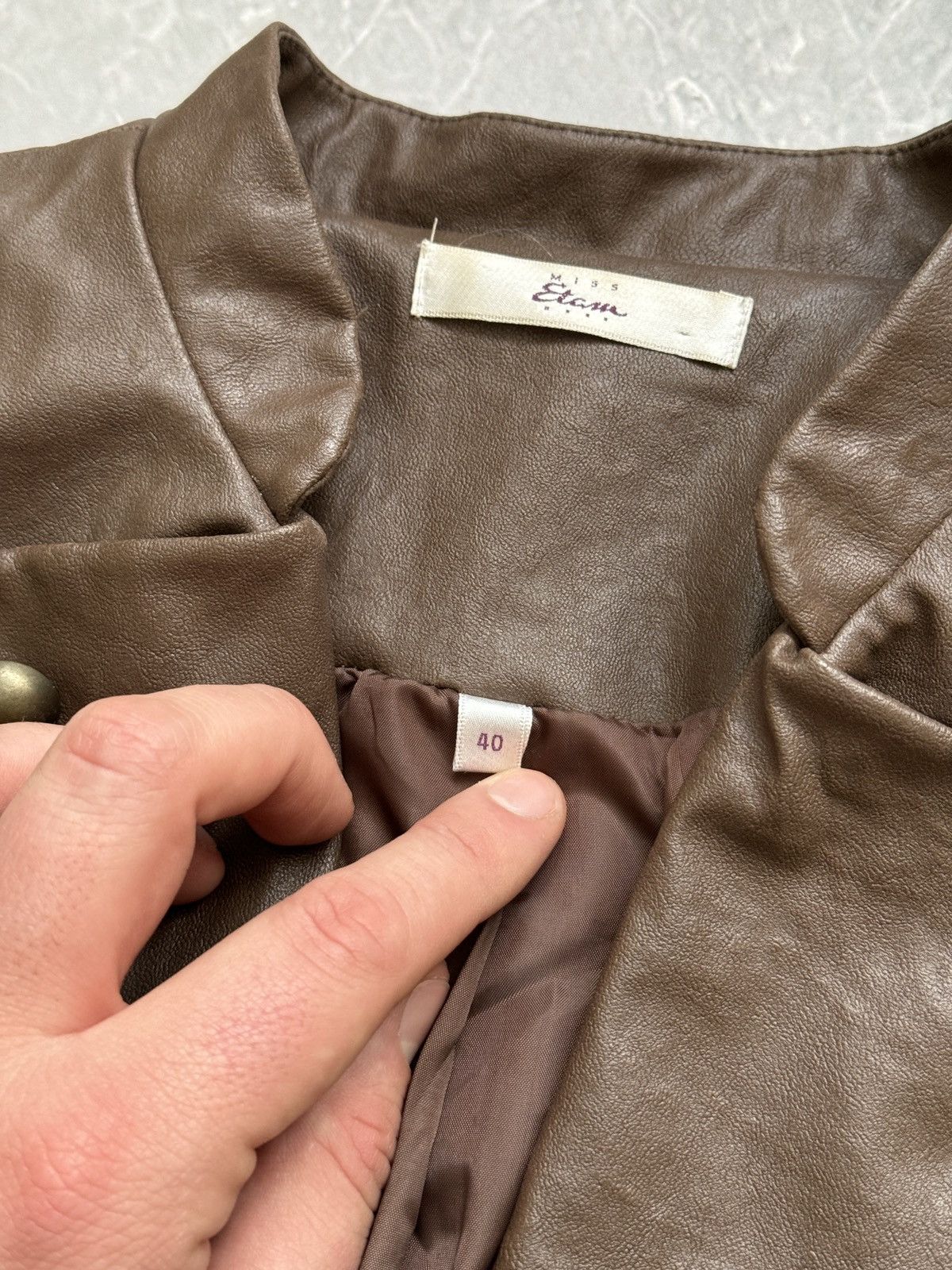 Hysteric Glamour 00s Military Napoleon Leather Blazer Jacket PPFM Style Size L / US 10 / IT 46 - 15 Thumbnail
