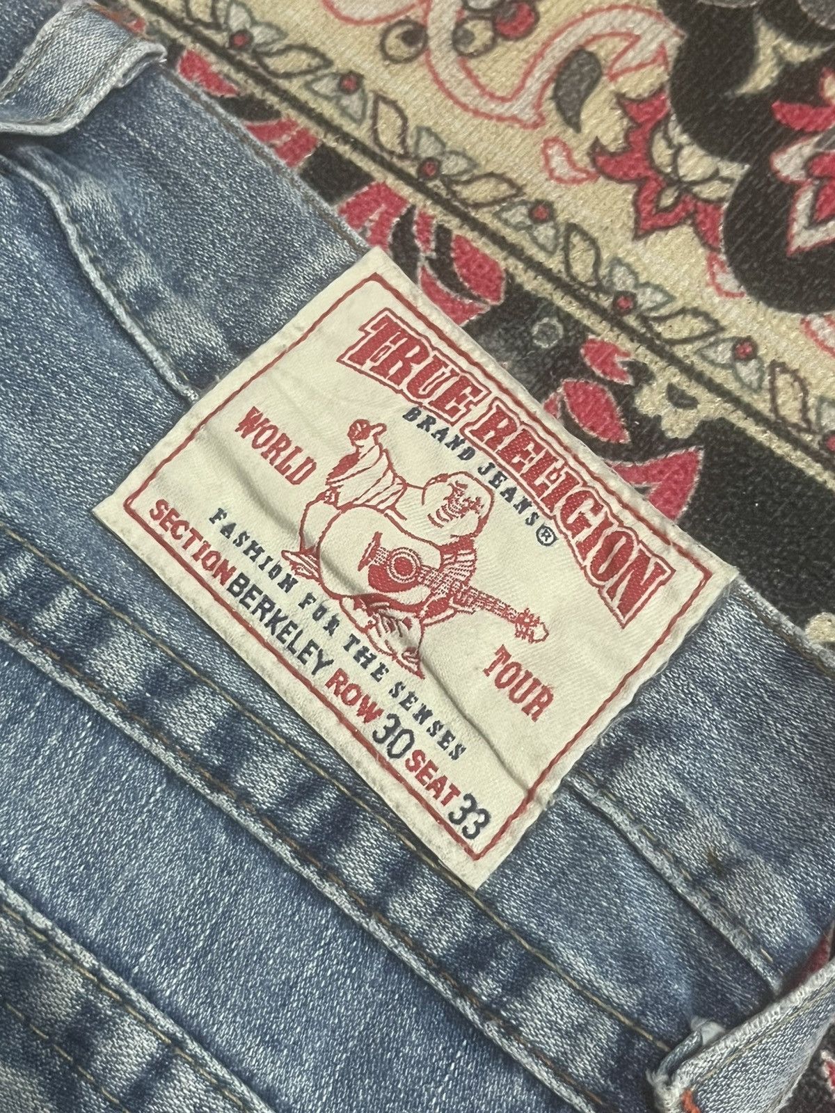 True Religion Vintage True Religion “Berkeley” Trashed Blue Flare Jeans Size US 30 / EU 46 - 9 Thumbnail