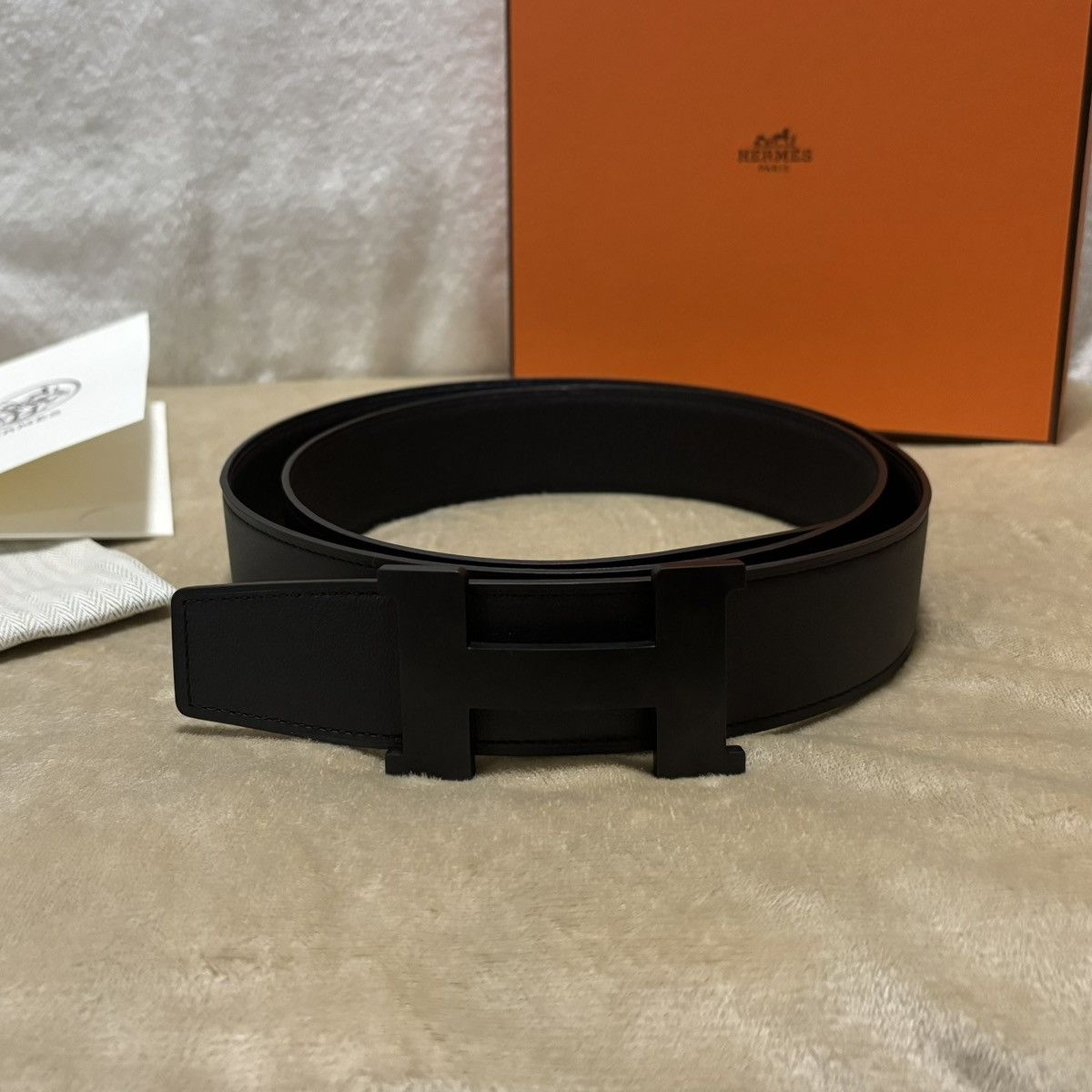 Hermes Authentic Hermès Belt with H Buckle Size 38 - 1 Thumbnail