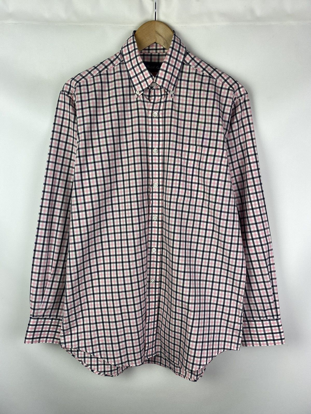 image of Ralph Lauren Purple Label Ralph Laurent Purple Label Long Sleeve Button Up Shirt in Pink (Size Medi