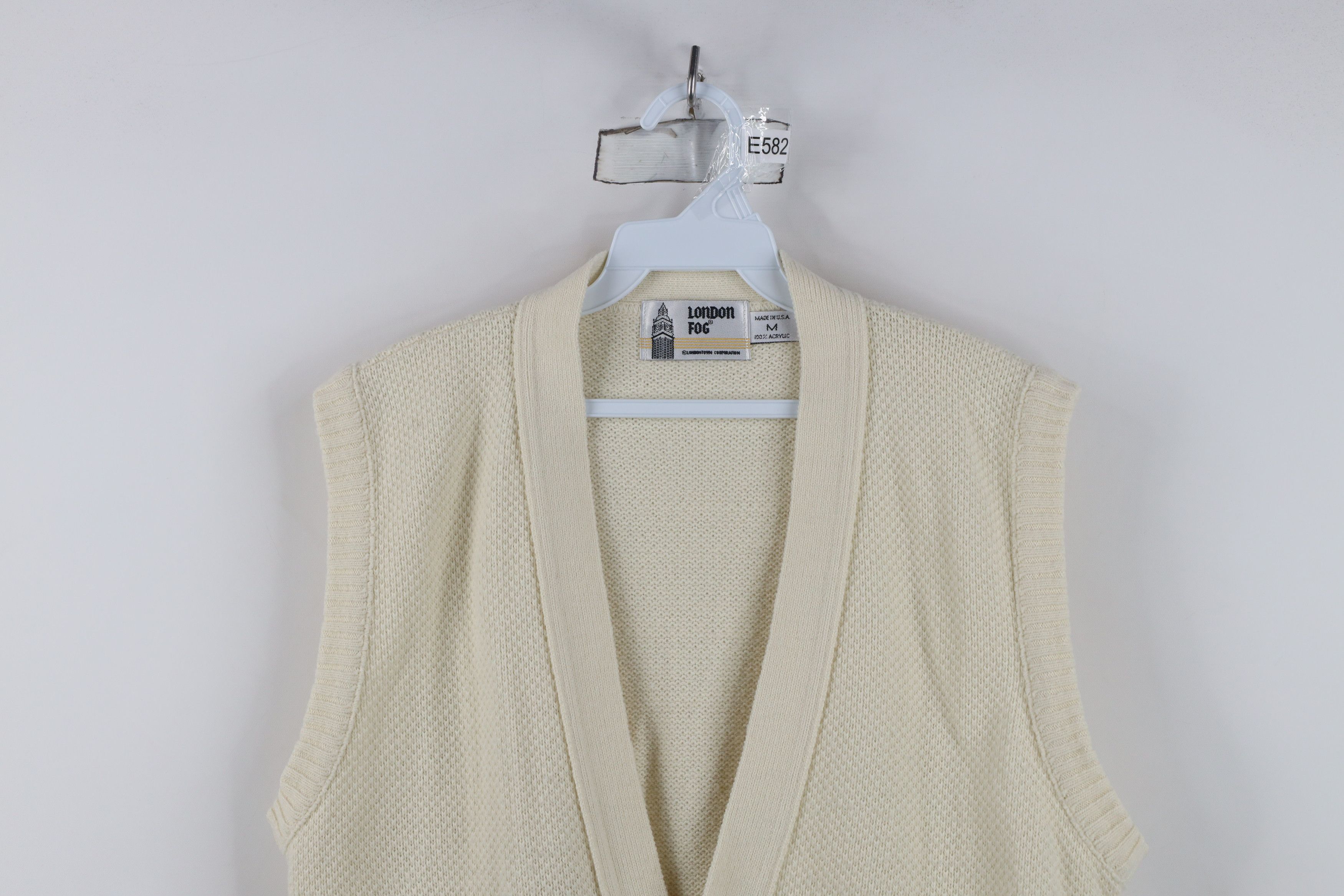 Vintage Vintage 90s Streetwear Waffle Knit Cardigan Sweater Vest USA Size US M / EU 48-50 / 2 - 2 Thumbnail