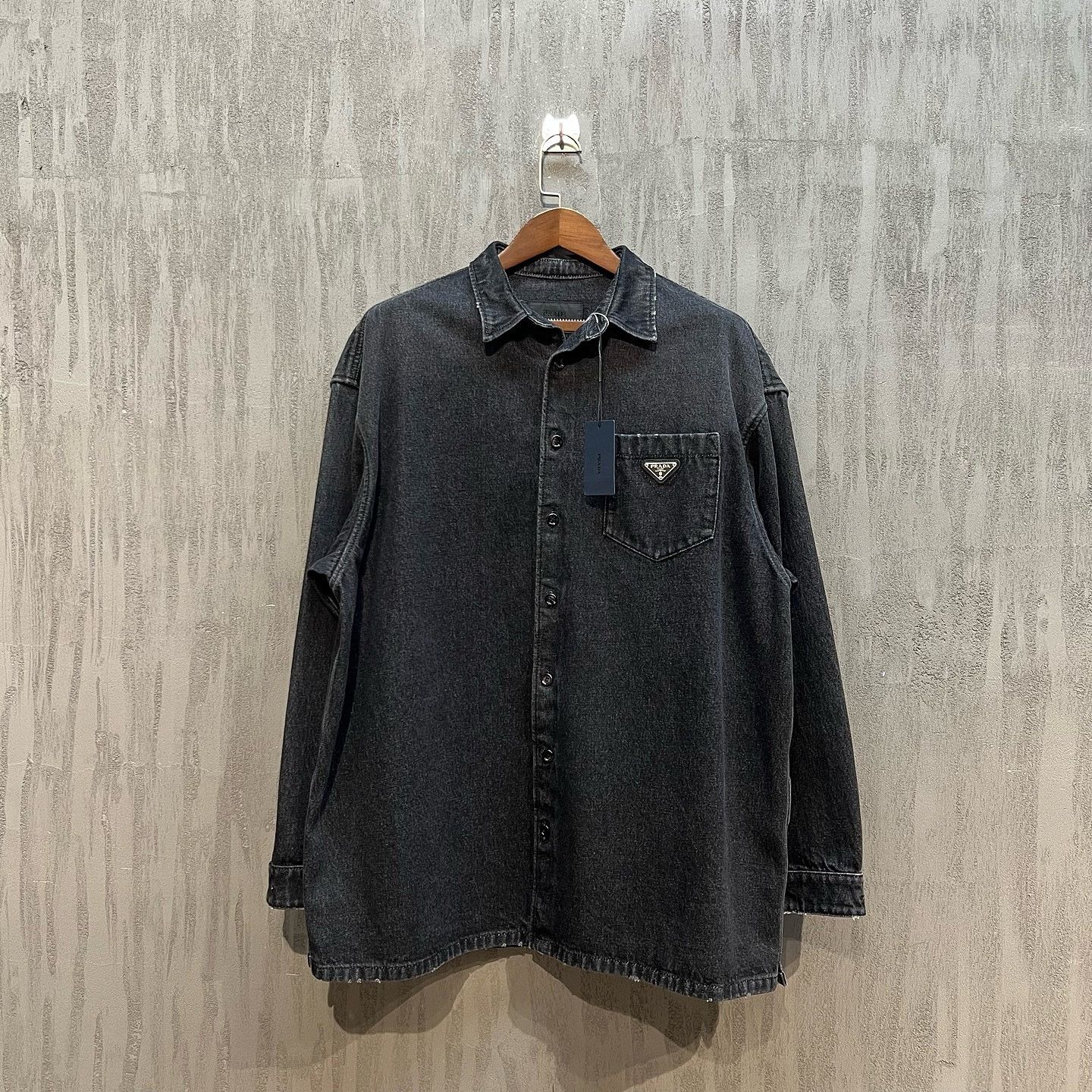 Prada Prada Triangle Logo Denim Jacket Size XL Size US XL / EU 56 / 4 - 1 Thumbnail