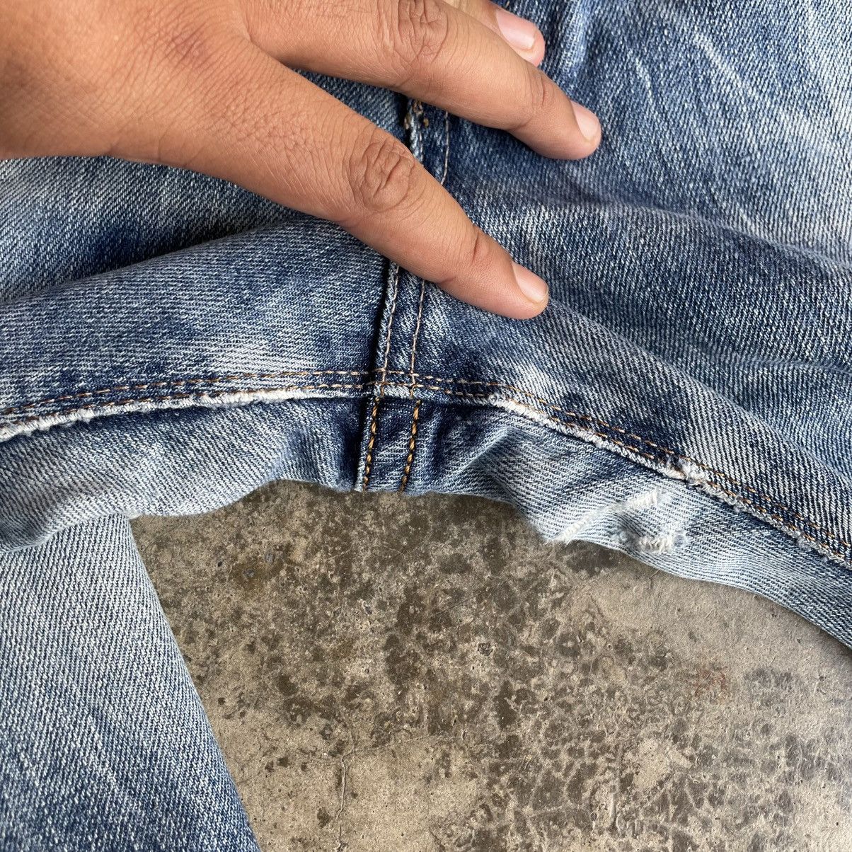 Edwin 🔥Vintage Edwin EXS413 Stoned Washed Ripped Distress Jeans Size US 34 / EU 50 - 8 Thumbnail