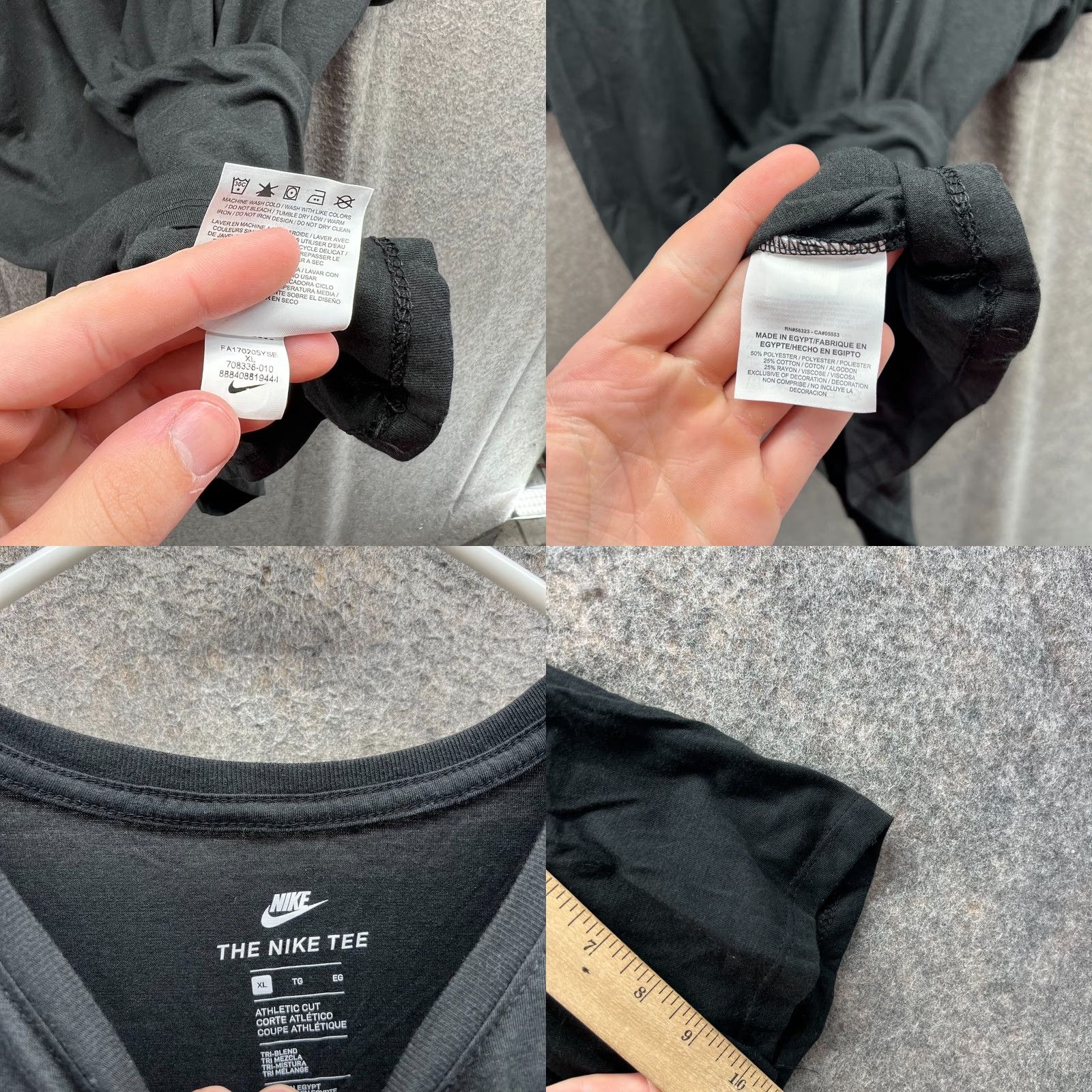 Nike VINTAGE Nike Shirt Mens XL Black Athletic Tee Crewneck Cotton Swoosh Jersey Short Sleeve Crew Neck All Seasons Size US XL / EU 56 / 4 - 8 Thumbnail
