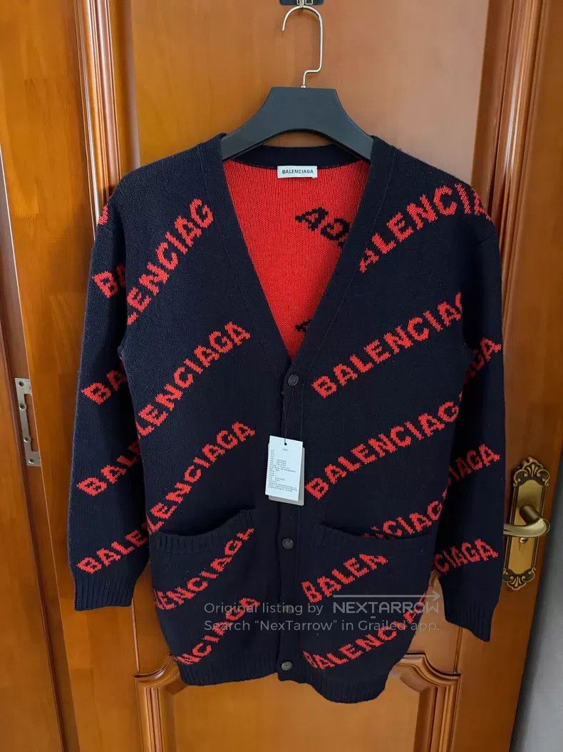 Balenciaga Balenciaga Black, blue, red barrage cardigan Size US XS / EU 42 / 0 - 1 Thumbnail