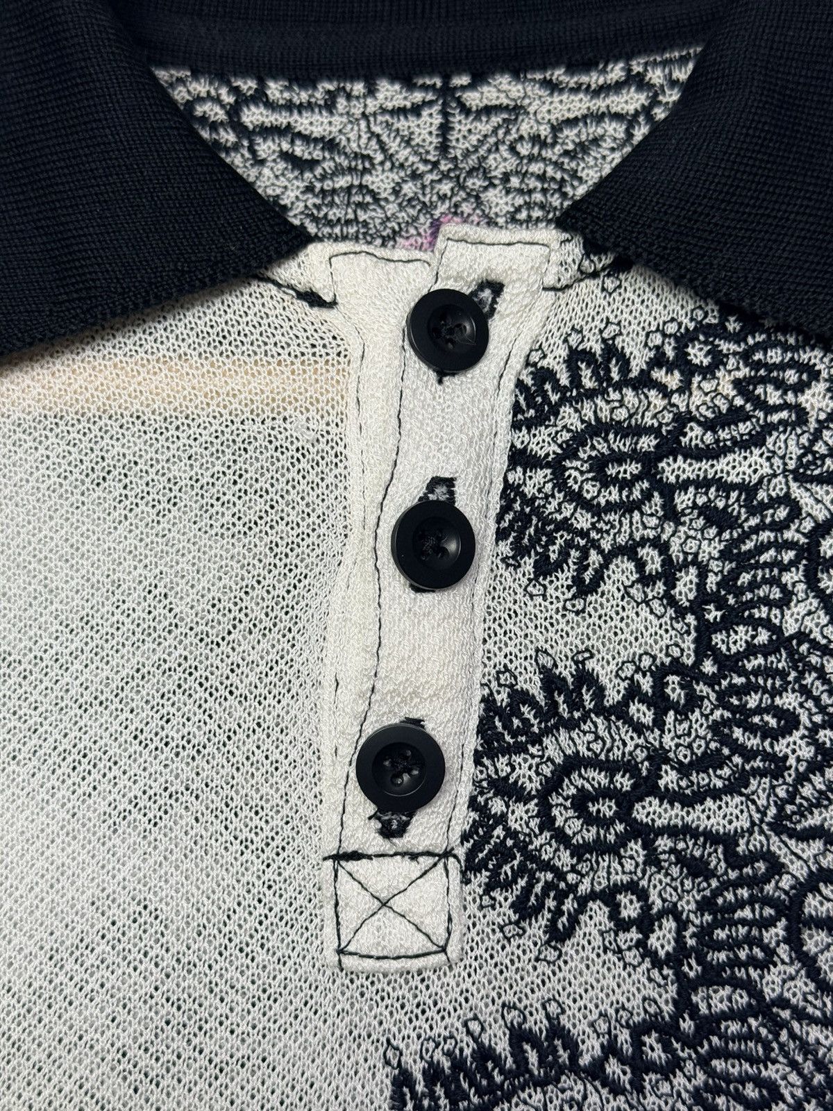 Yohji Yamamoto Y's Red Label Rayon Cotton Blend Lace Knitted Size XS / US 0-2 / IT 36-38 - 3 Thumbnail