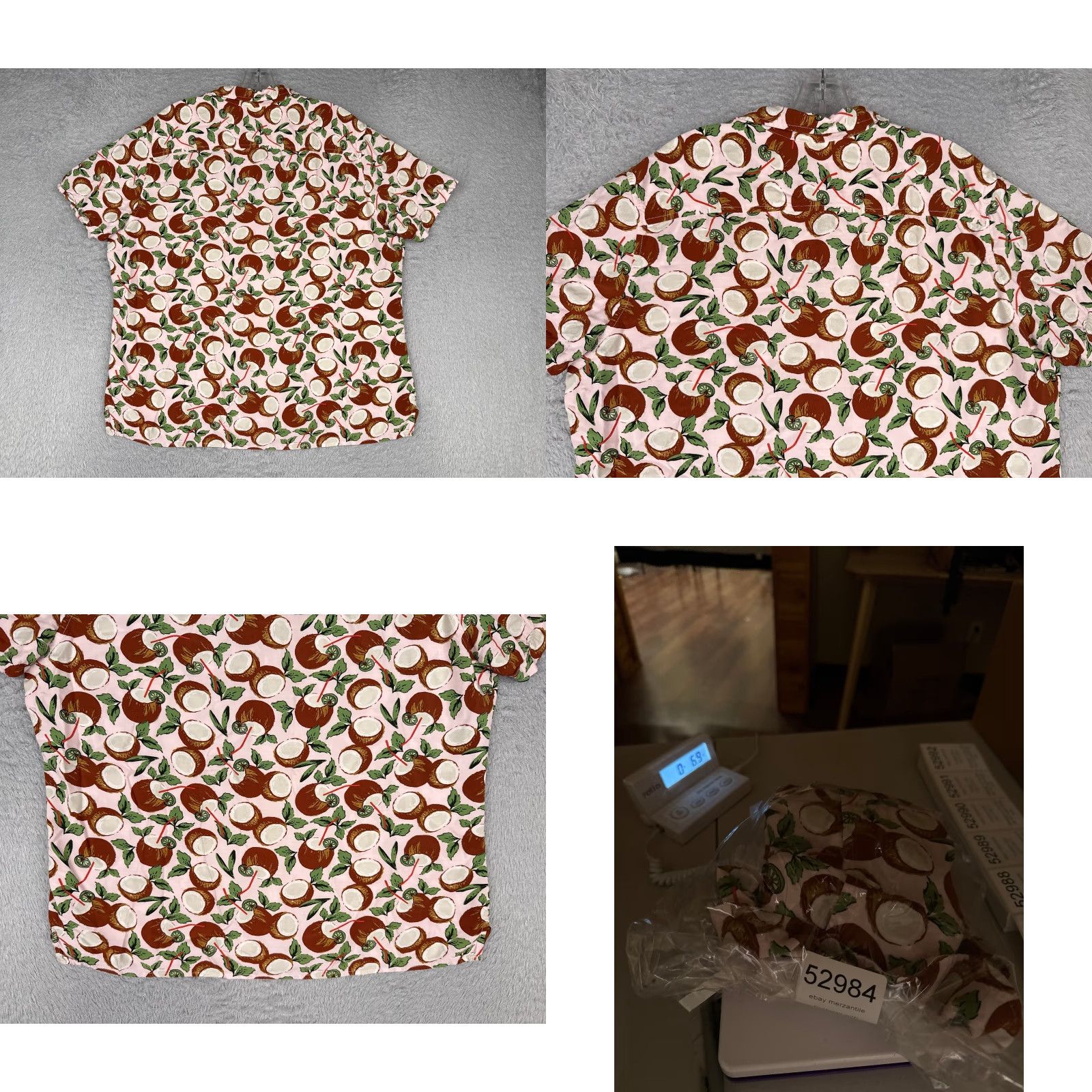 Vintage Goodfellow & Co Shirt Adult Large Pink Hawaiian Floral All Over Print Rayon Button-Up Mens Size US L / EU 52-54 / 3 - 9 Thumbnail