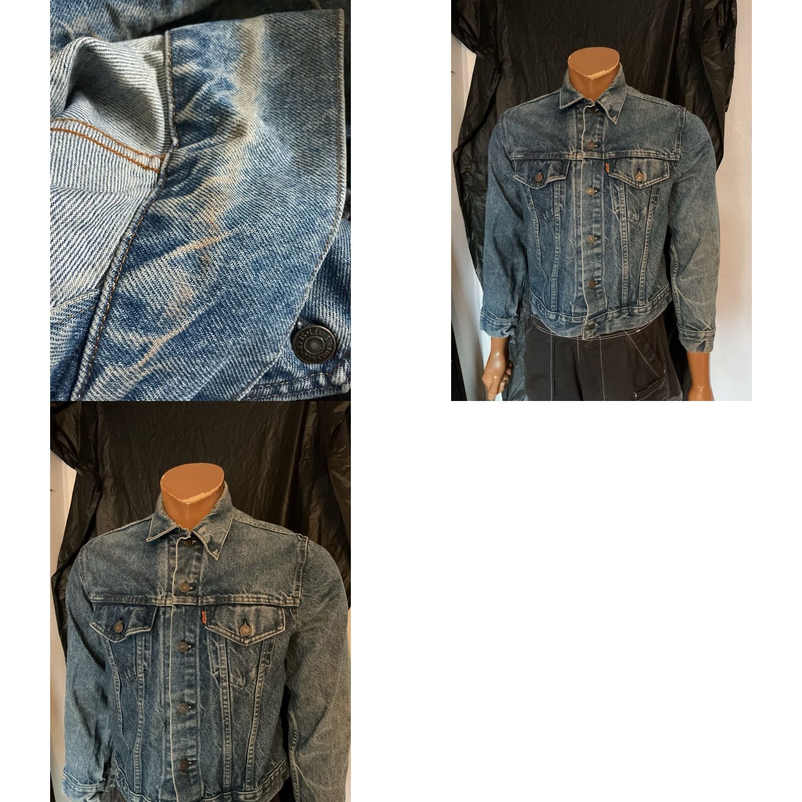 Levi's VINTAGE Levi's Orange Tab Denim Trucker Jean Jacket L Made In USA 1980s Size Large Mens Womens Boys Girls? Size US 33 - 9 Thumbnail