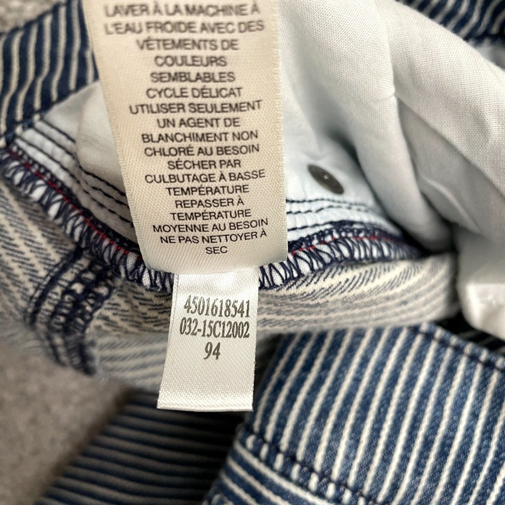 Vintage Vintage Chico's Women's Wide Leg Pants Cotton Blend Blue Striped Casual 12 Size 34" / US 12 / IT 48 - 7 Thumbnail