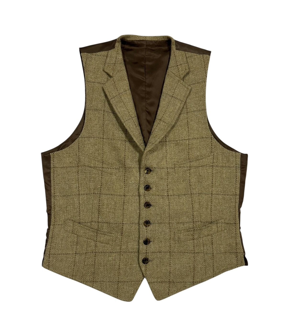 RRL Ralph Lauren Polo RL Tartan Wool Vest Jacket Size 38L - 1 Thumbnail