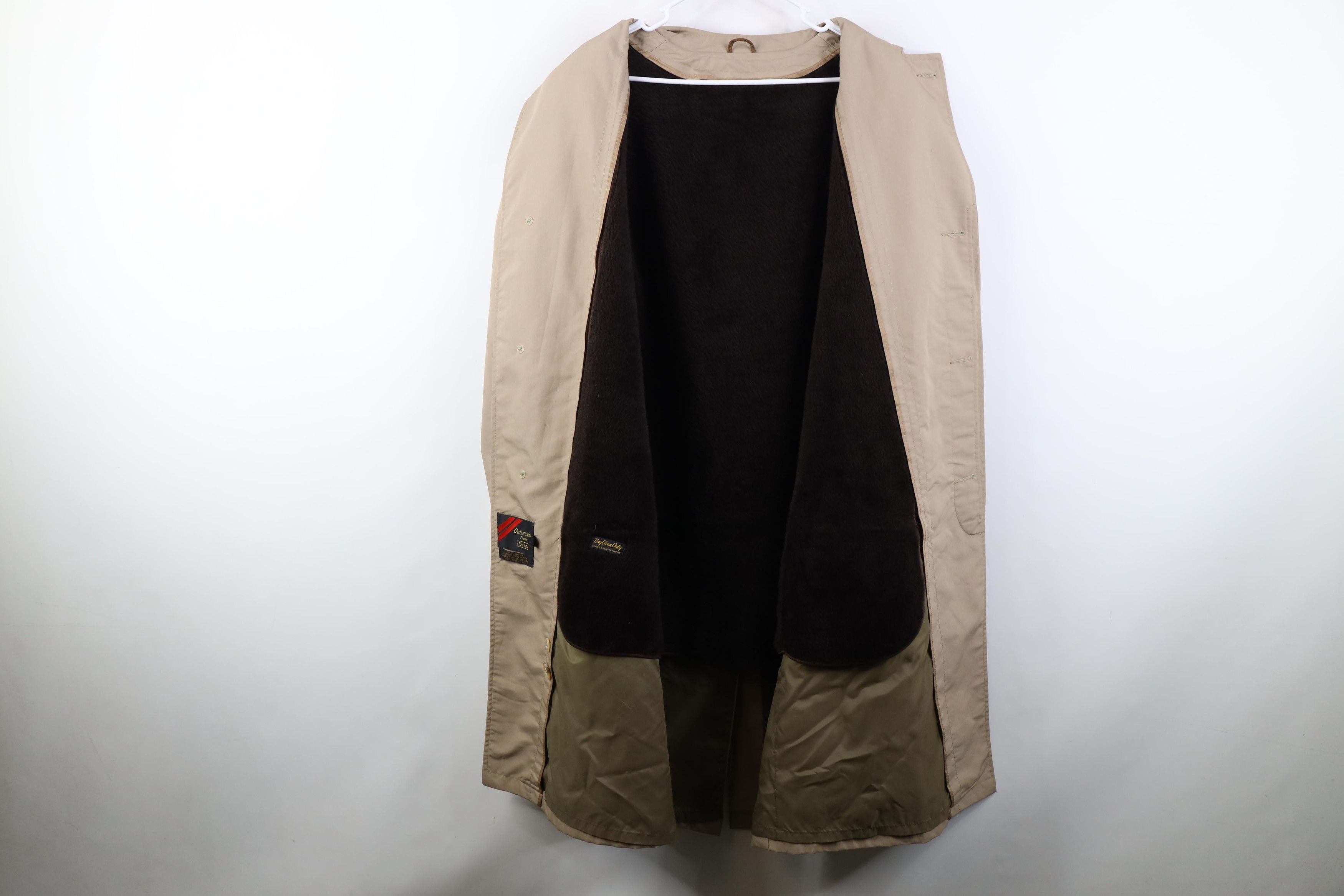 Vintage Vintage 70s Streetwear Trench Coat Rain Jacket Beige USA Size US XXL / EU 58 / 5 - 11 Thumbnail