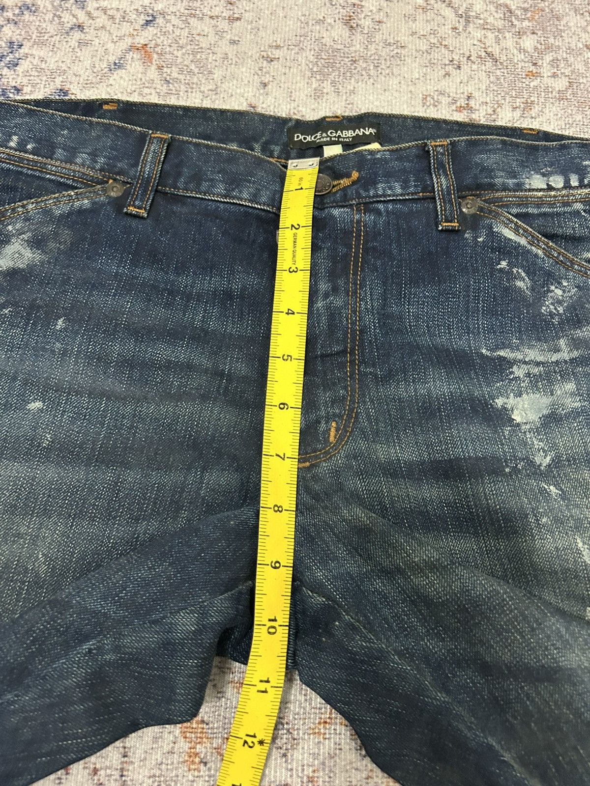 Dolce & Gabbana Dolce & Gabana Buckle Back Distressed Paint Denim Size US 34 / EU 50 - 19 Thumbnail