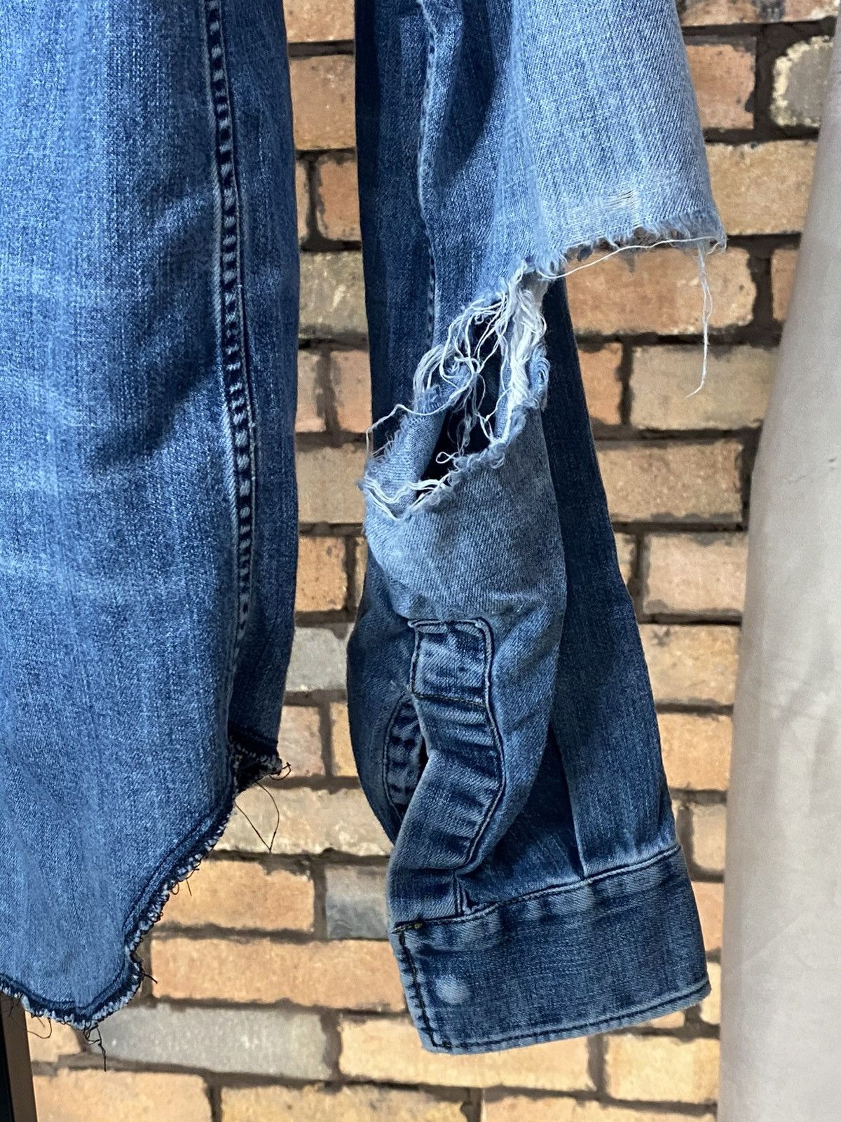 Maison Margiela SS16 DESTROYED DENIM SHIRT DISTRESSED BLUE Size US S / EU 44-46 / 1 - 3 Thumbnail