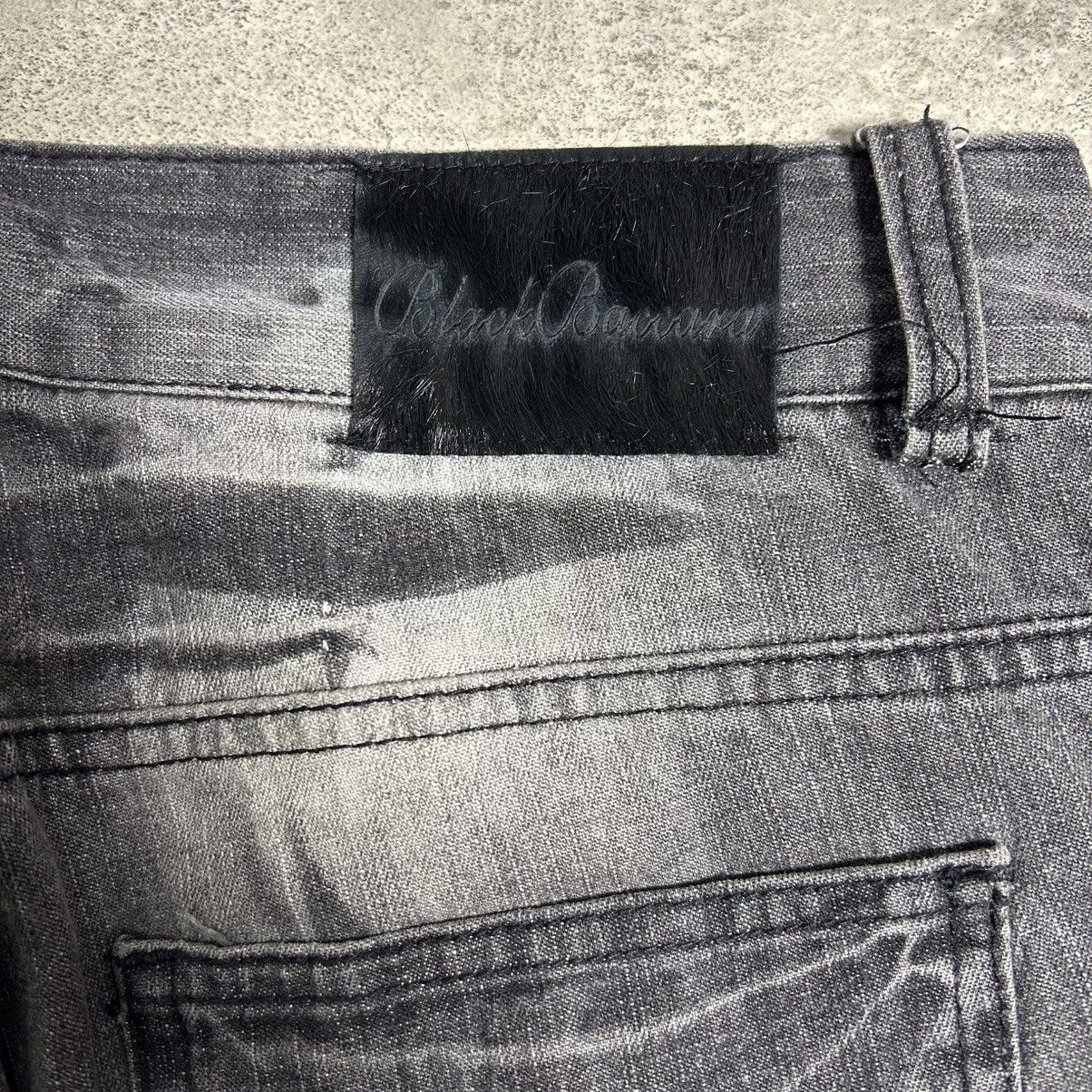 BUFFALO BOBS Black Baccara Multizipper Distressed Bondage Flare Jeans Size US 30 / EU 46 - 14 Thumbnail