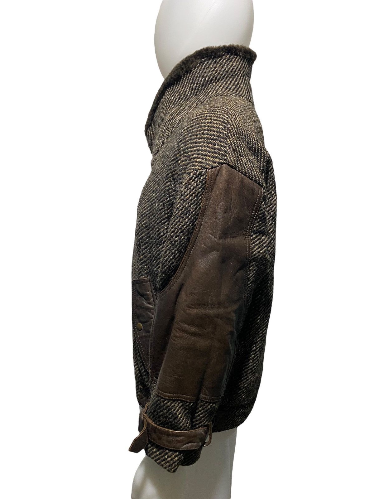 Vintage Vintage Rodex of London wool leather hybrid biker jacket Size US L / EU 52-54 / 3 - 8 Thumbnail