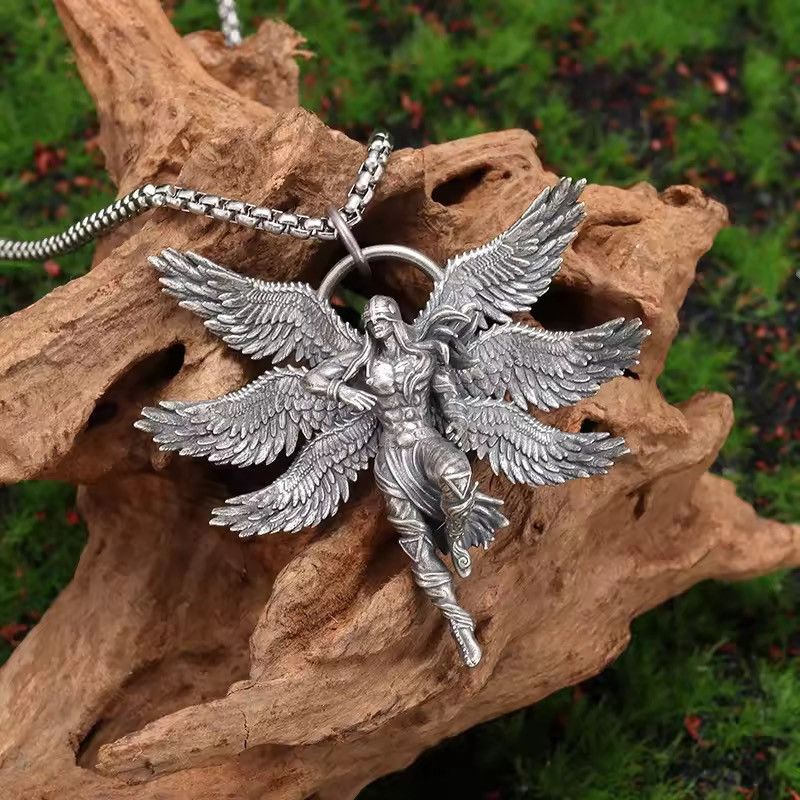 Jewelry Warrior Angel Pendant Necklace Size ONE SIZE - 3 Thumbnail
