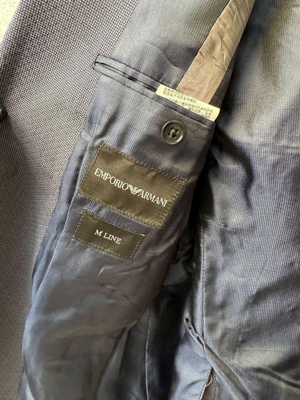 Designer × Emporio Armani Emporio Armani M Line Lana Wool Tweed Blazer Notch Jacket Size 50R - 14 Thumbnail