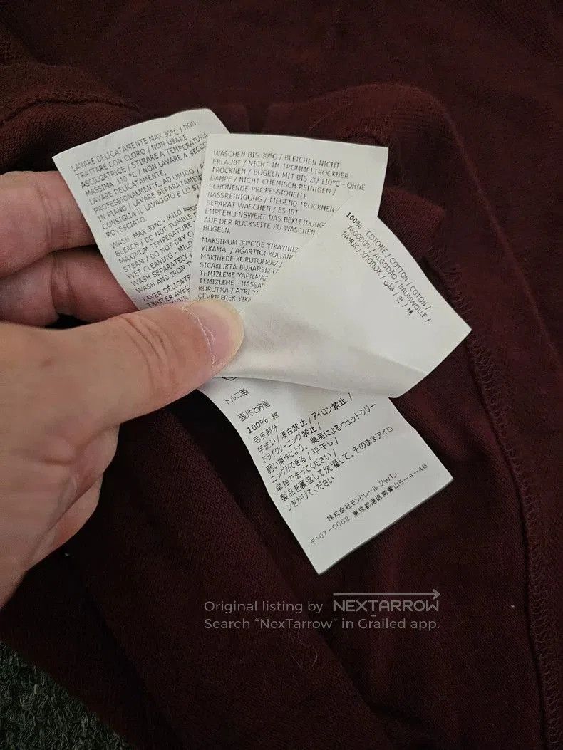 Moncler Moncler Men's Burgundy Long Sleeve Polo. Size US L / EU 52-54 / 3 - 8 Thumbnail